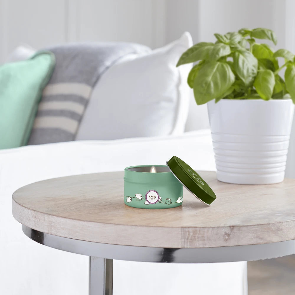 Basil Tin Candle Mrs. Meyers - for Home Fragrance