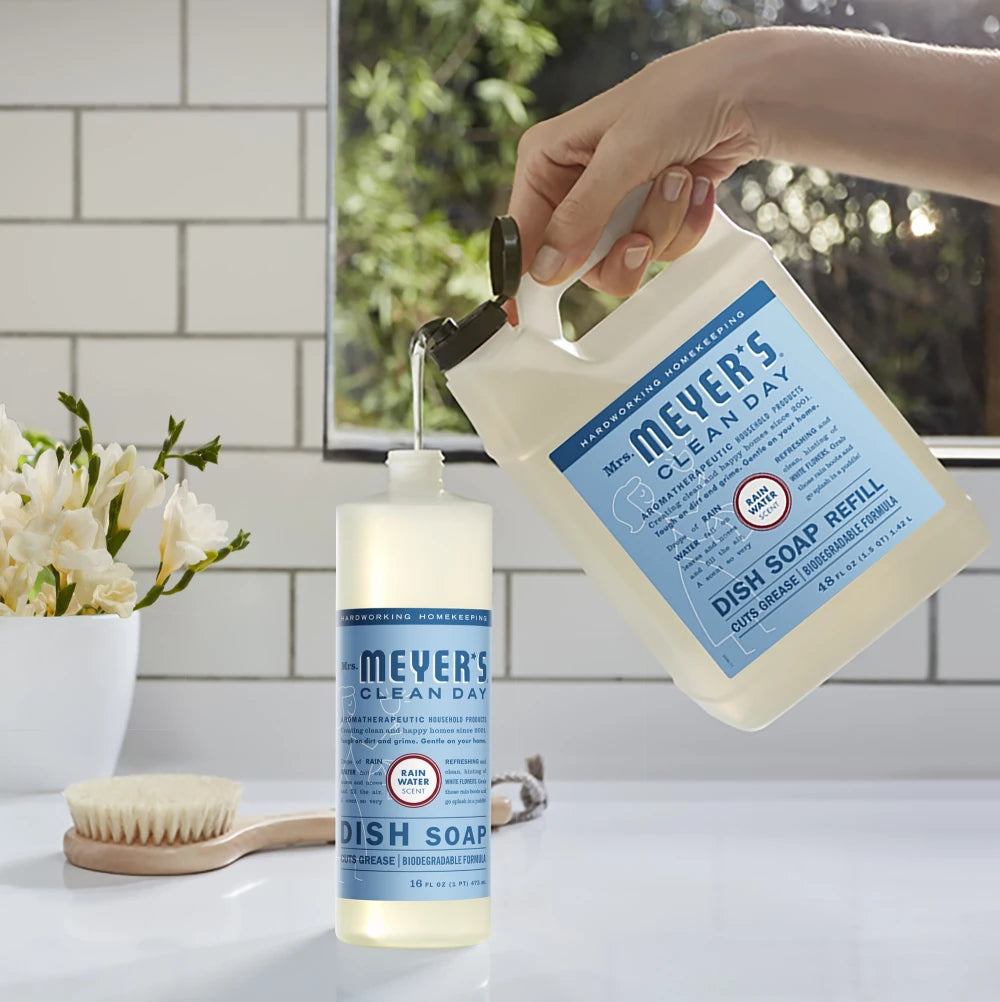 Mrs. Meyers Rain Water Dish Soap Refill - for Dishwashing