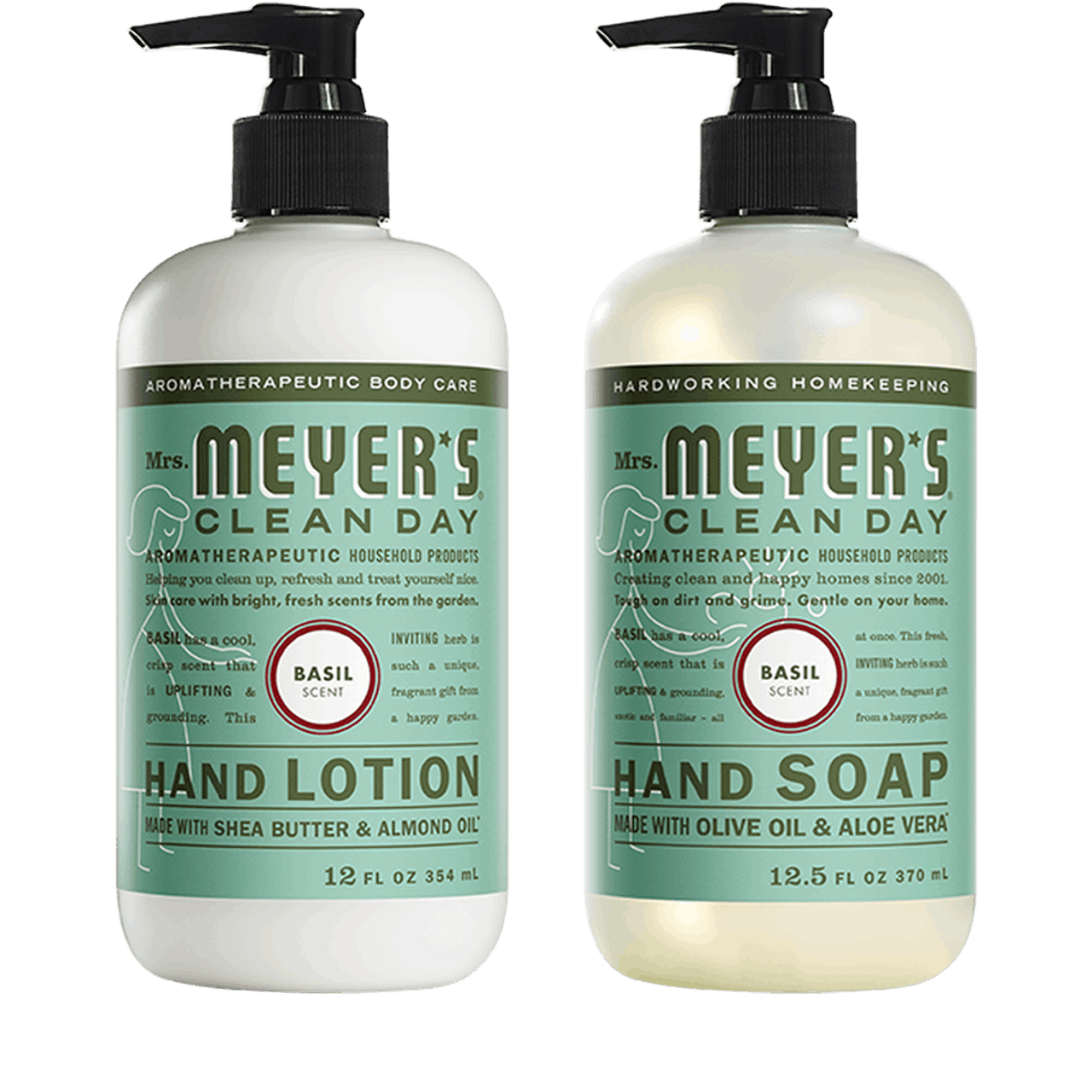 Mrs. Meyers Basil Hand Care Basics Set - for Hand Care
