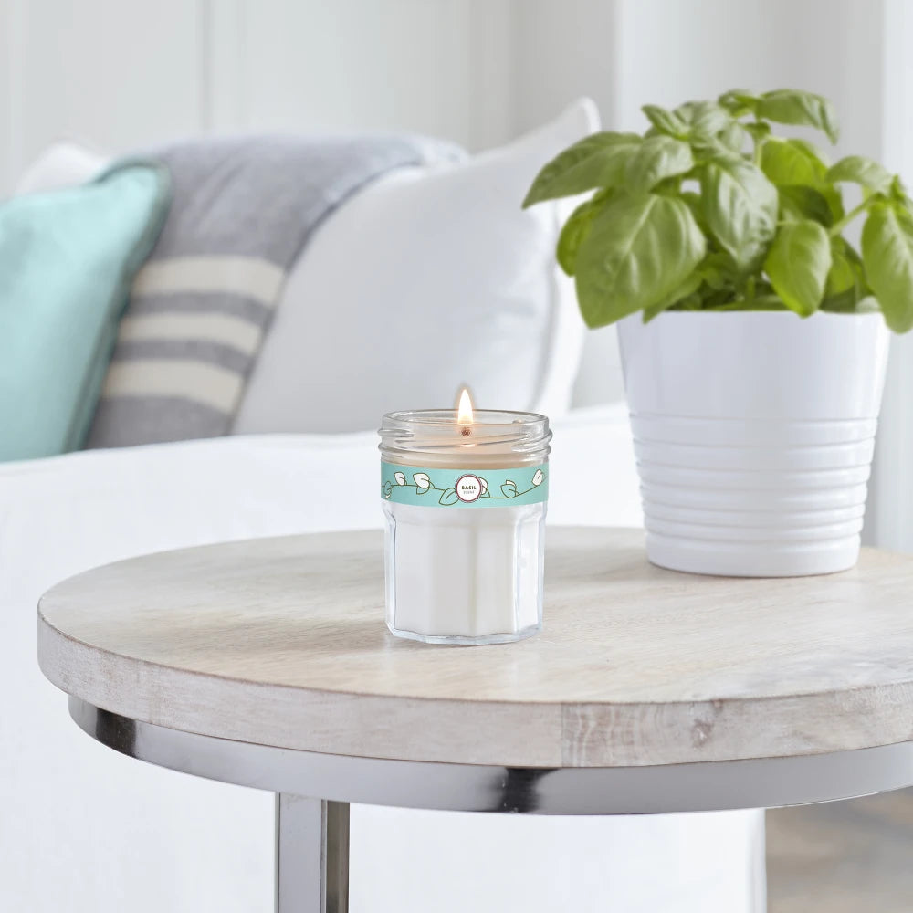 Mrs. Meyers Basil Soy Candle Small - for Home Fragrance