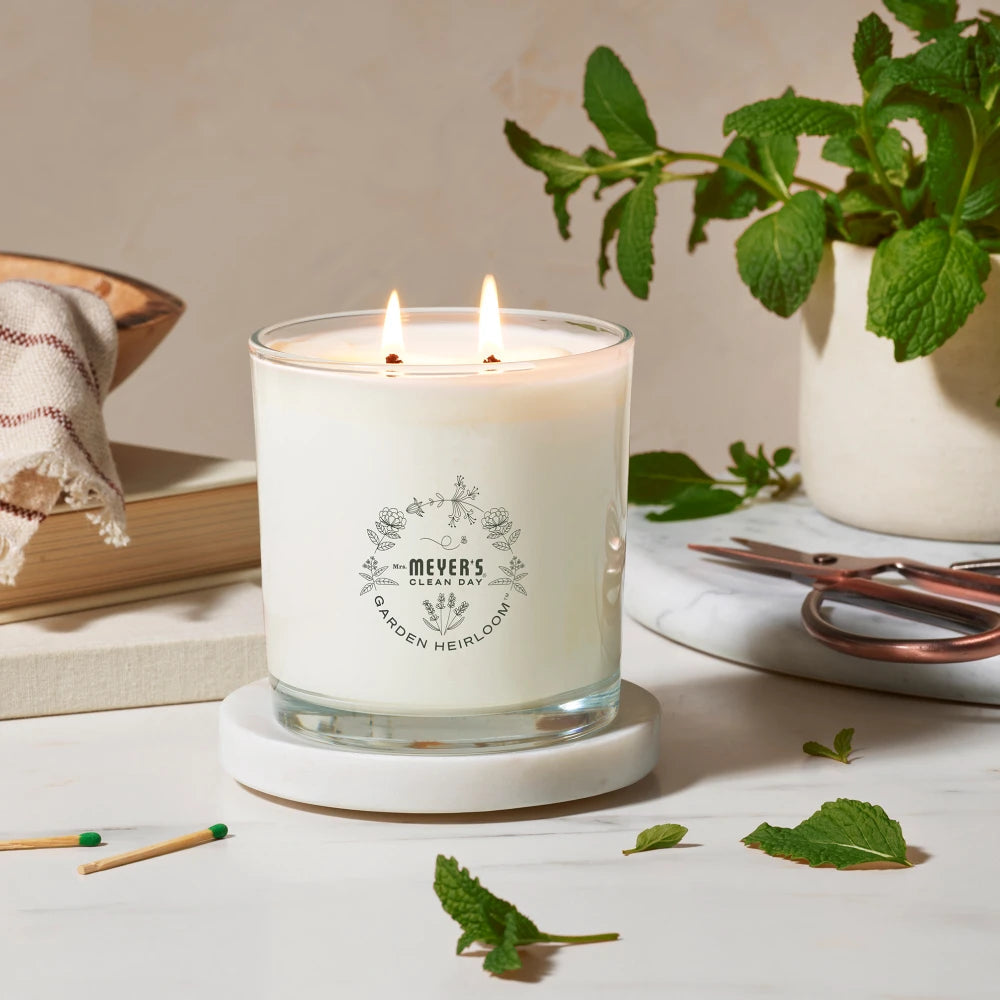 Mrs. Meyers Wild Mint Garden Heirloom Candle - for Home Fragrance