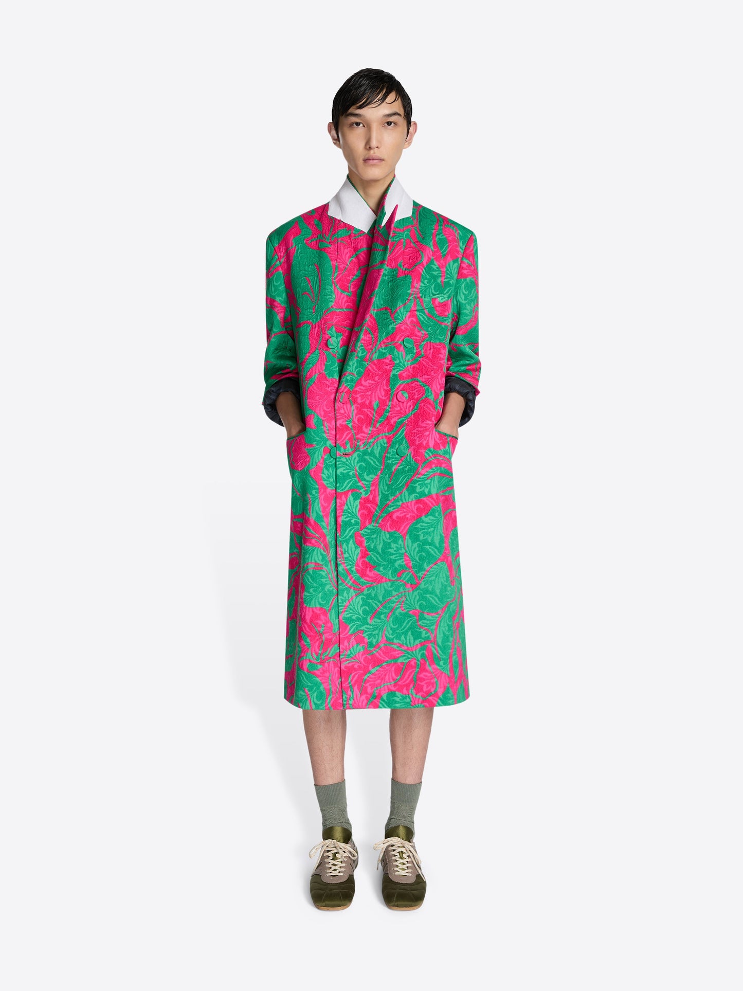 Printed Jacquard Coat