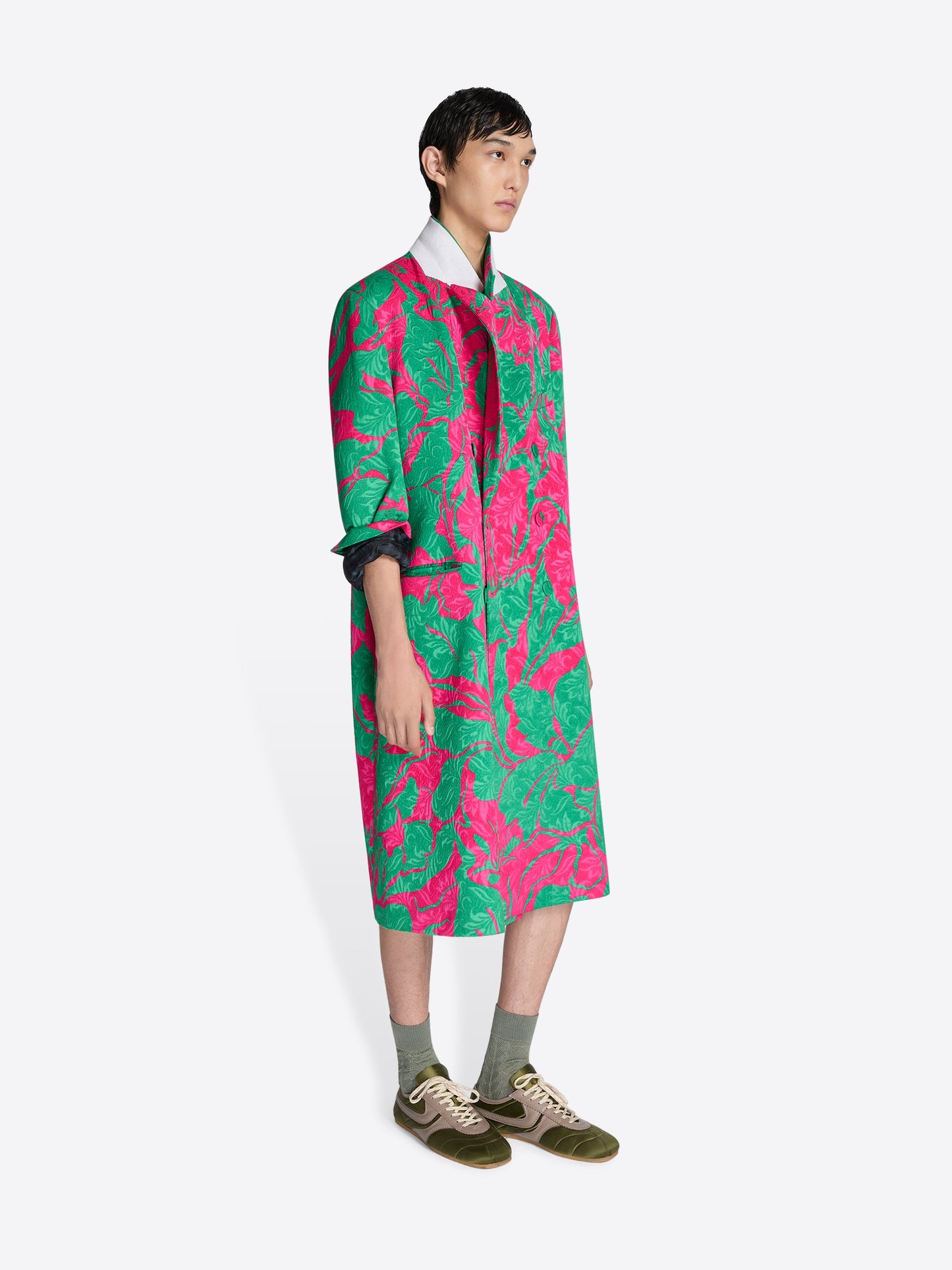 Printed Jacquard Coat