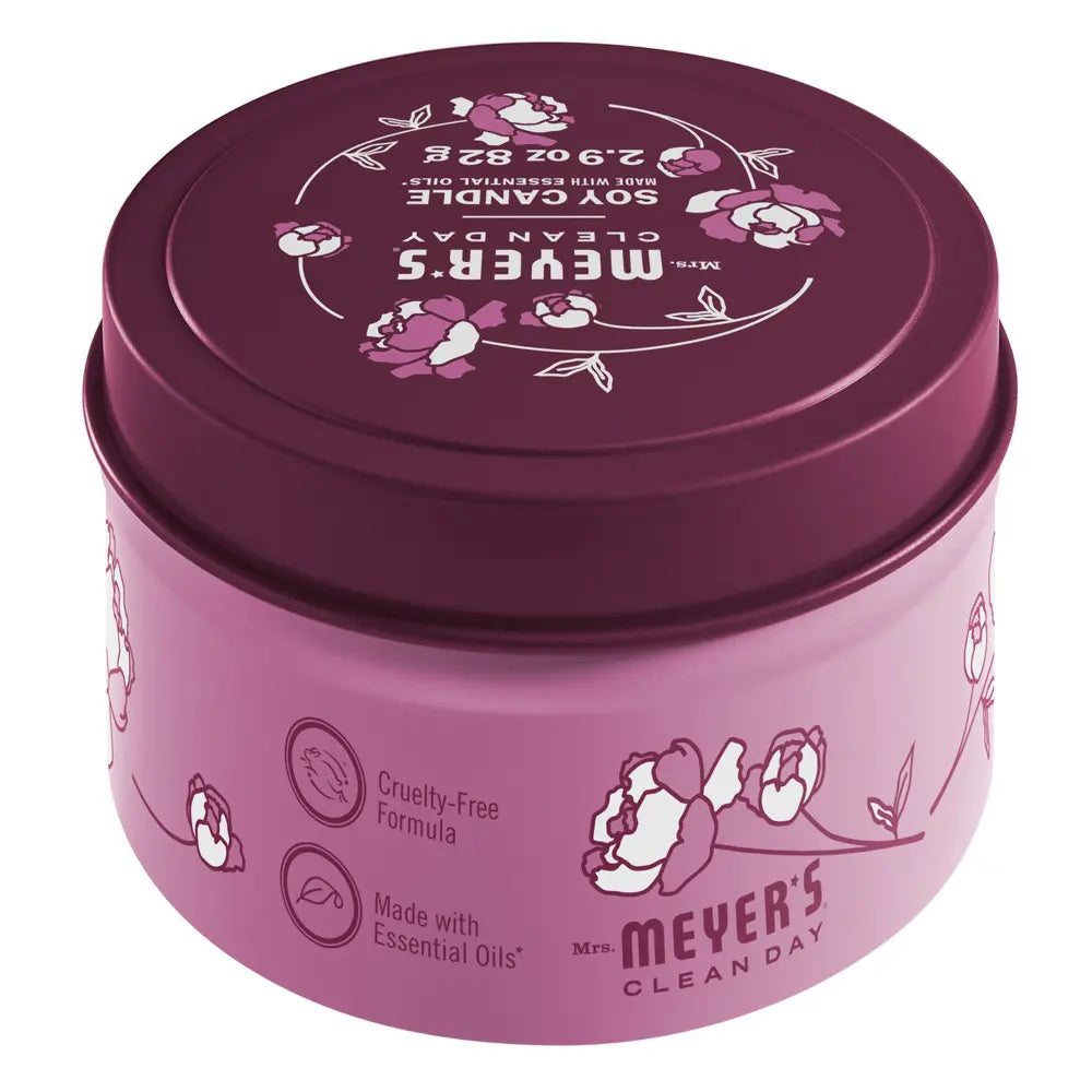 Peony Tin Candle Mrs. Meyers - for Home Fragrance