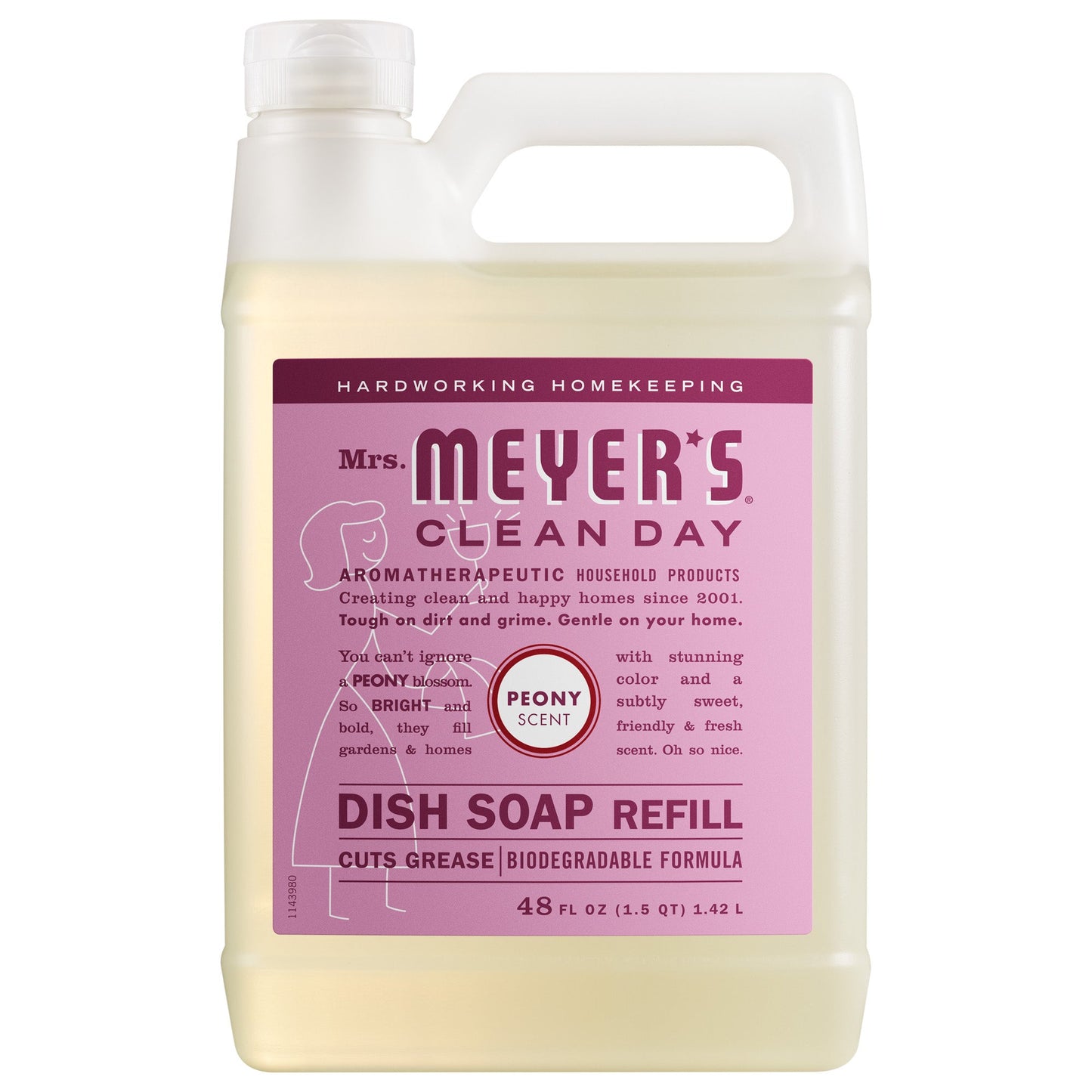 Mrs. Meyers Peony Dish Soap Refill - for Dishwashing