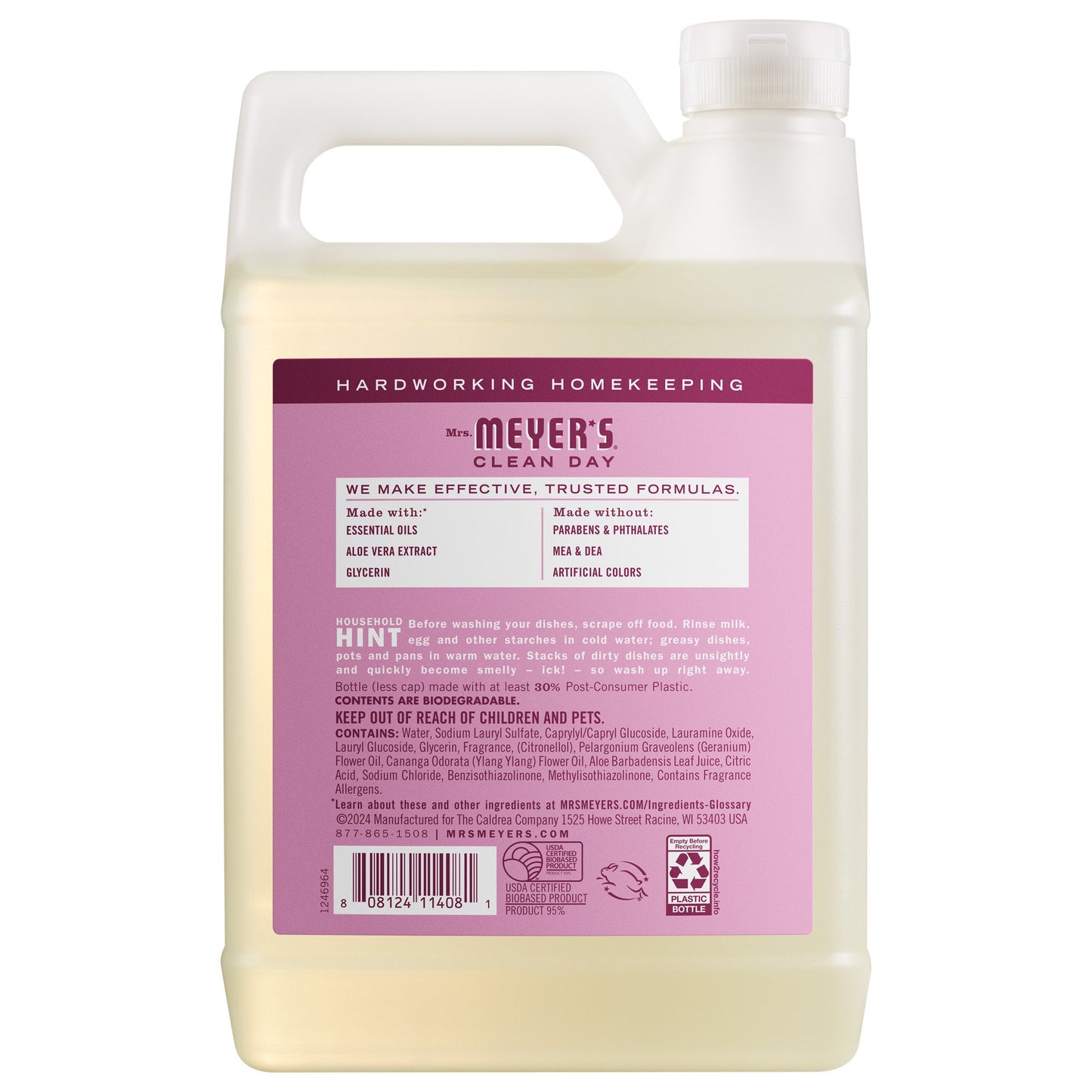 Mrs. Meyers Peony Dish Soap Refill - for Dishwashing
