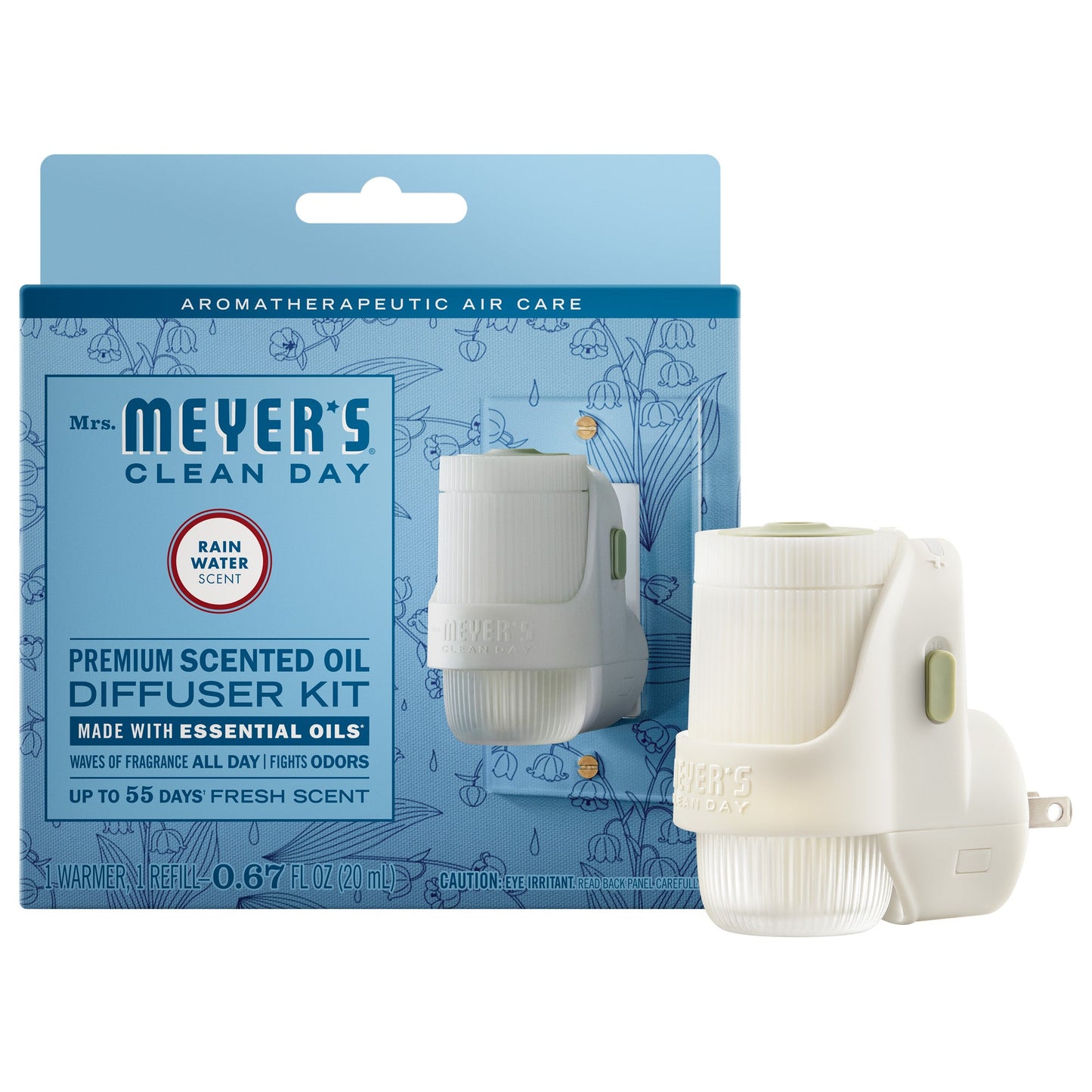 Rain Water Plug In Scented Oil Warmer With Refill - for Home Fragrance