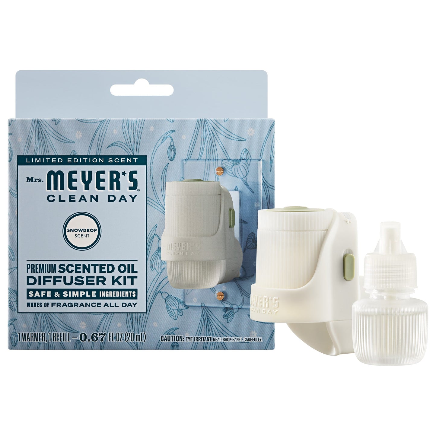 Snowdrop Plug In Scented Oil Warmer With Refill - for Home Fragrance