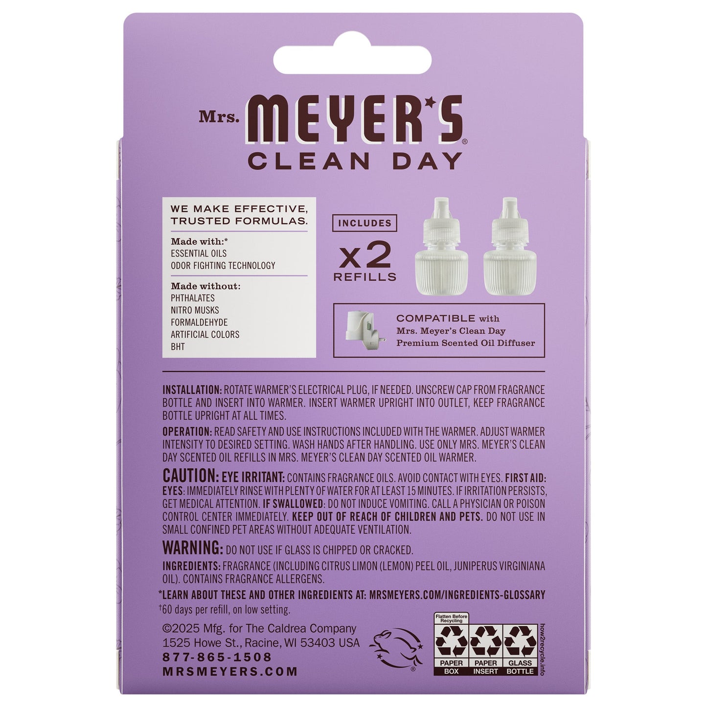 Compassion Flower Plug In Scented Oil Refill 2 - Pack - for Home Fragrance