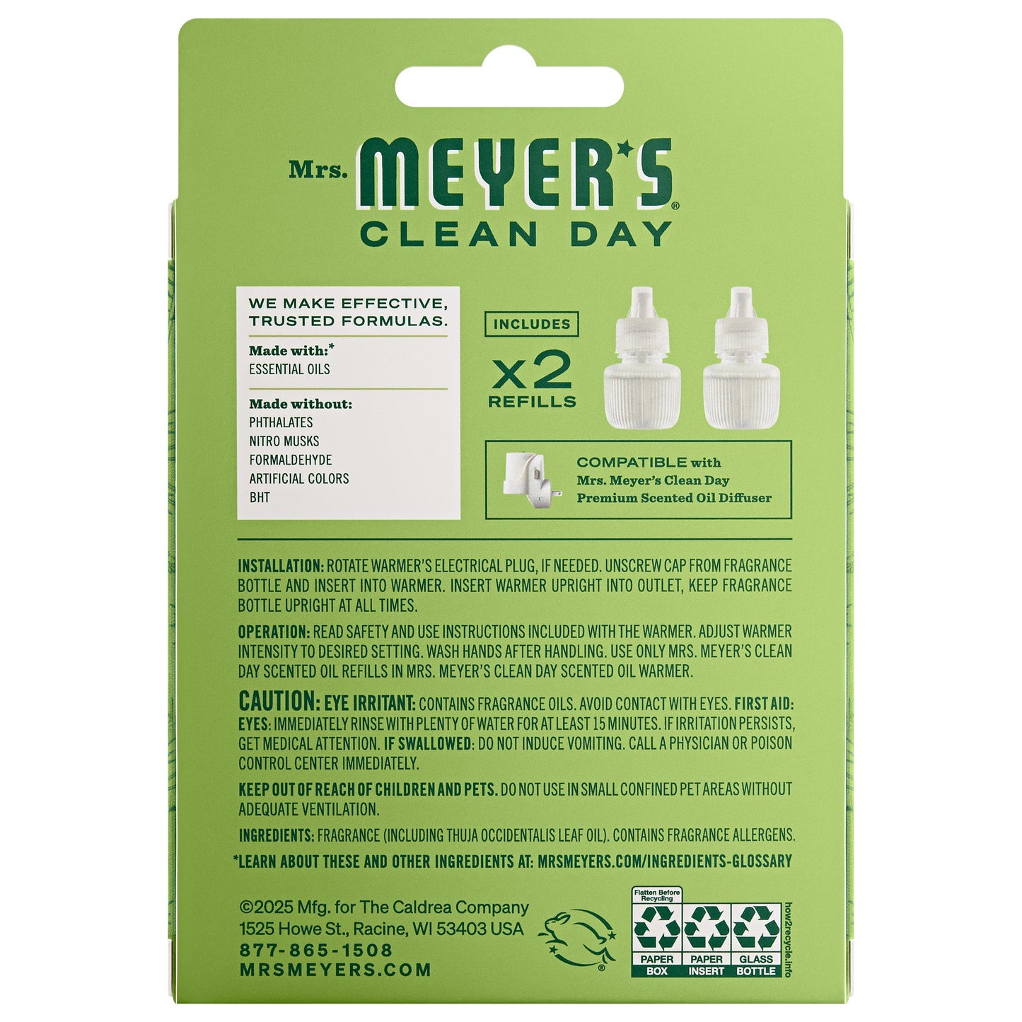 Iowa Pine Plug In Scented Oil Refill 2 - Pack - for Home Fragrance