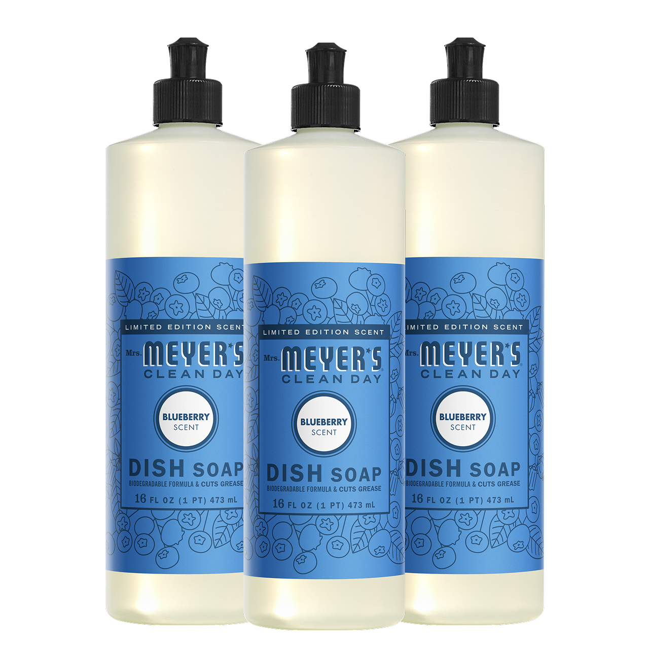Blueberry Dish Soap 3 - count Bundle - for Dishwashing