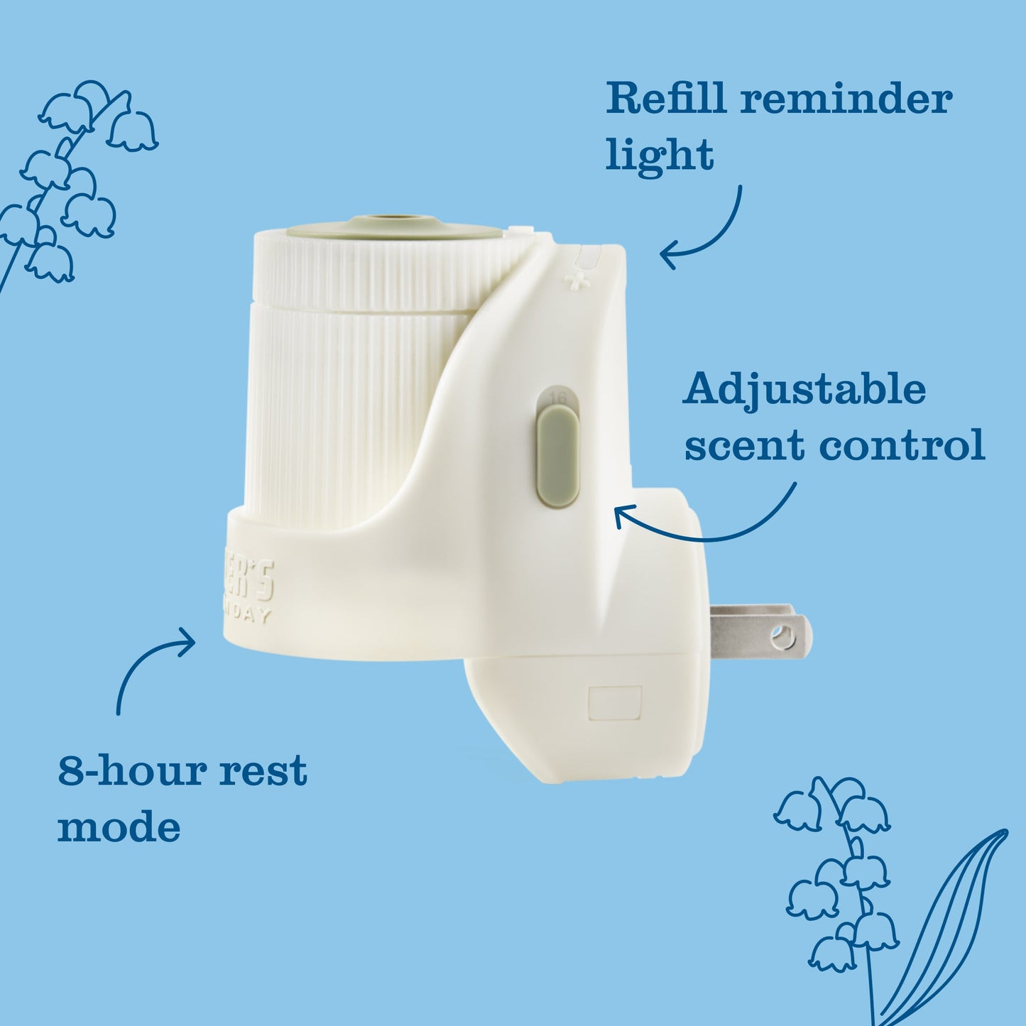 Rain Water Plug In Scented Oil Warmer With Refill - for Home Fragrance