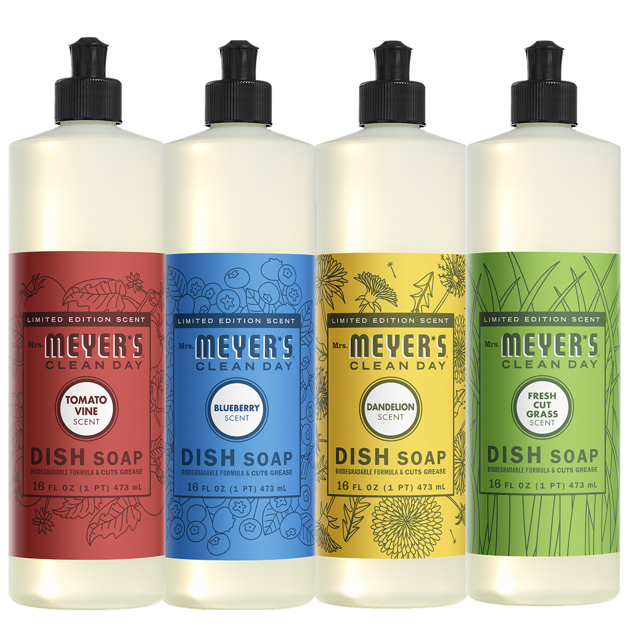 Mrs. Meyers Summer Seasonal Dish Soap Collection - for Dishwashing