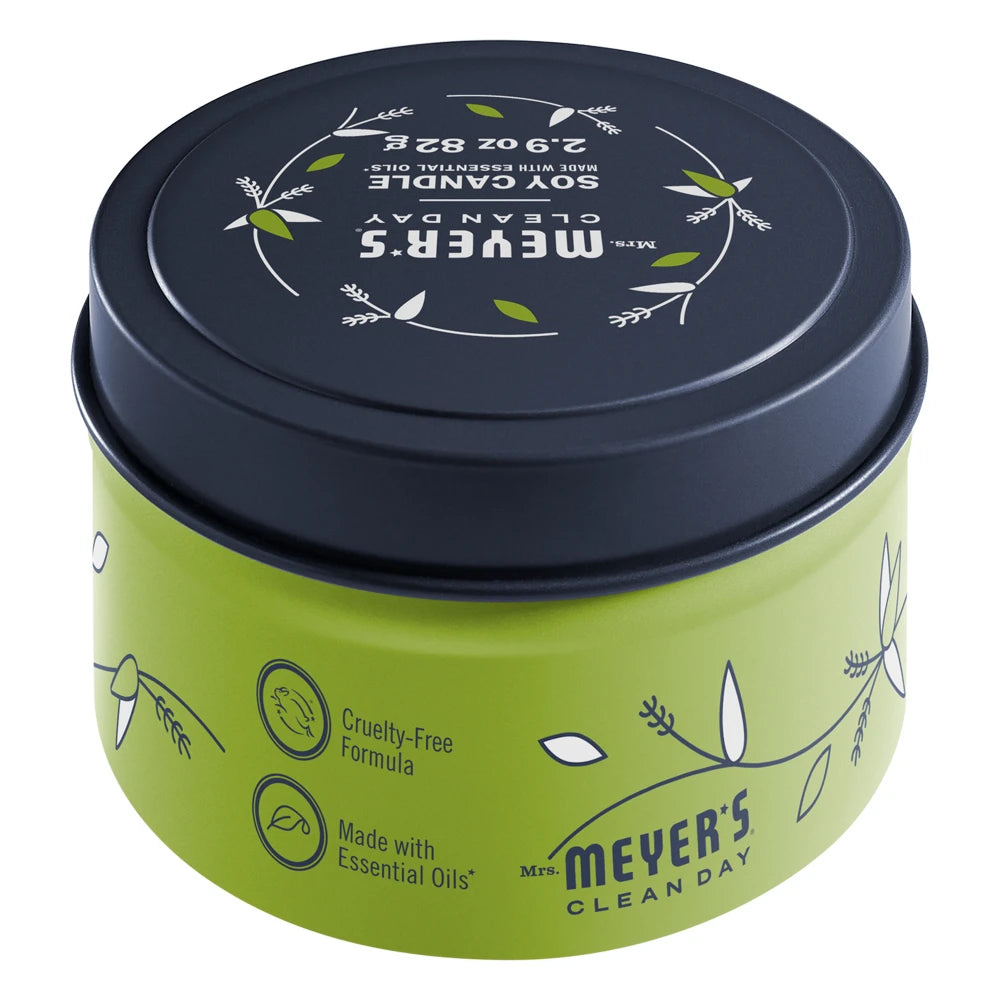 Mrs. Meyers Lemon Verbena Tin Candle - for Home Fragrance
