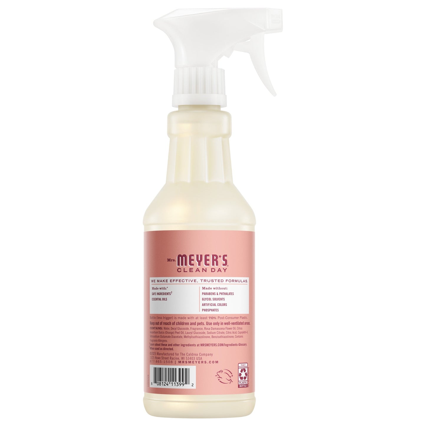 Mrs. Meyers Rose Multi - Surface Everyday Cleaner 3 - count Bundle - for Coordinated Home Care