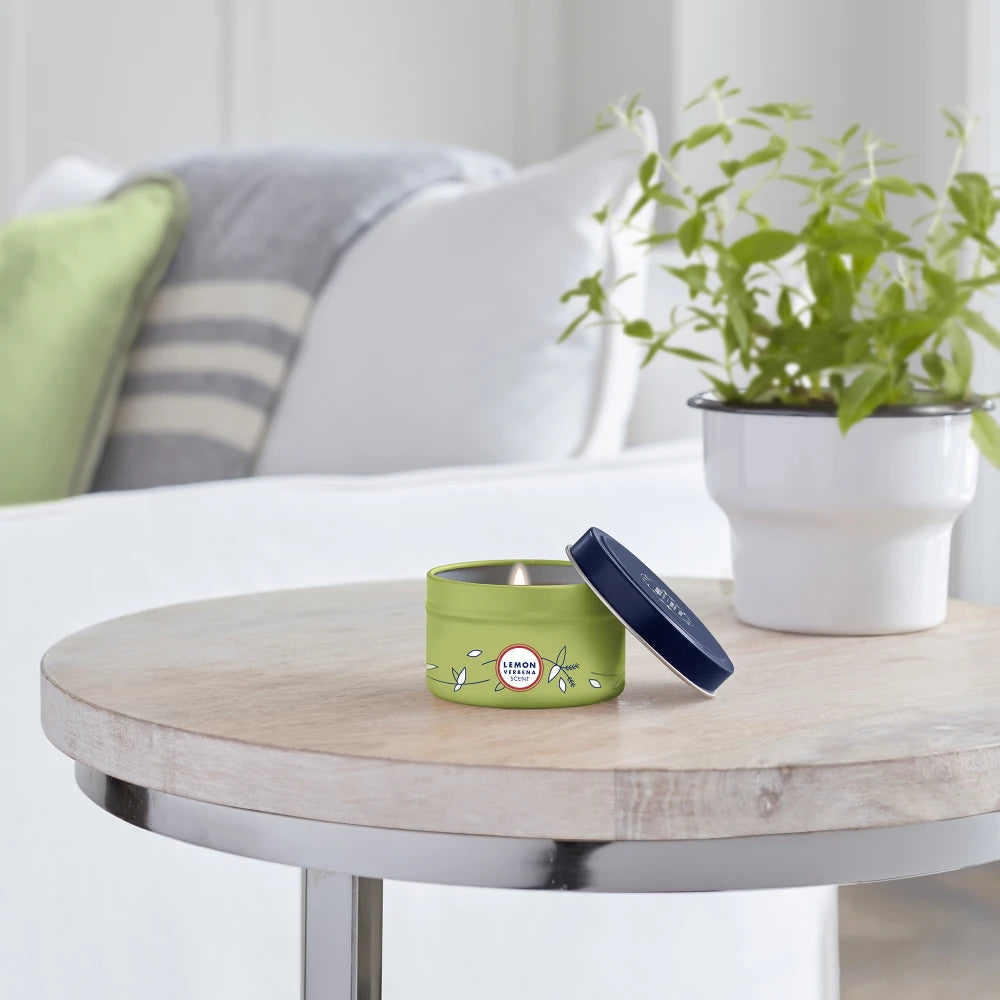 Mrs. Meyers Lemon Verbena Tin Candle - for Home Fragrance
