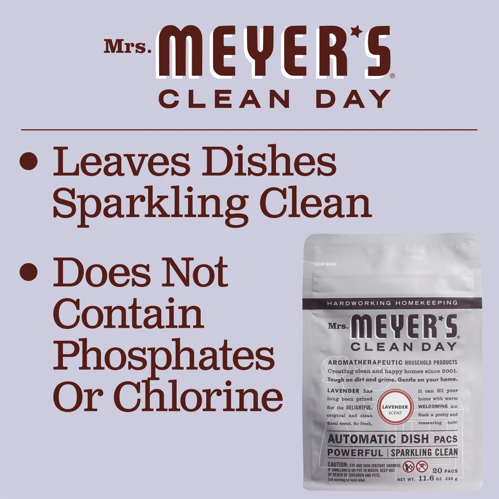 Mrs. Meyers Lavender Automatic Dish Packs - for Dishwashing