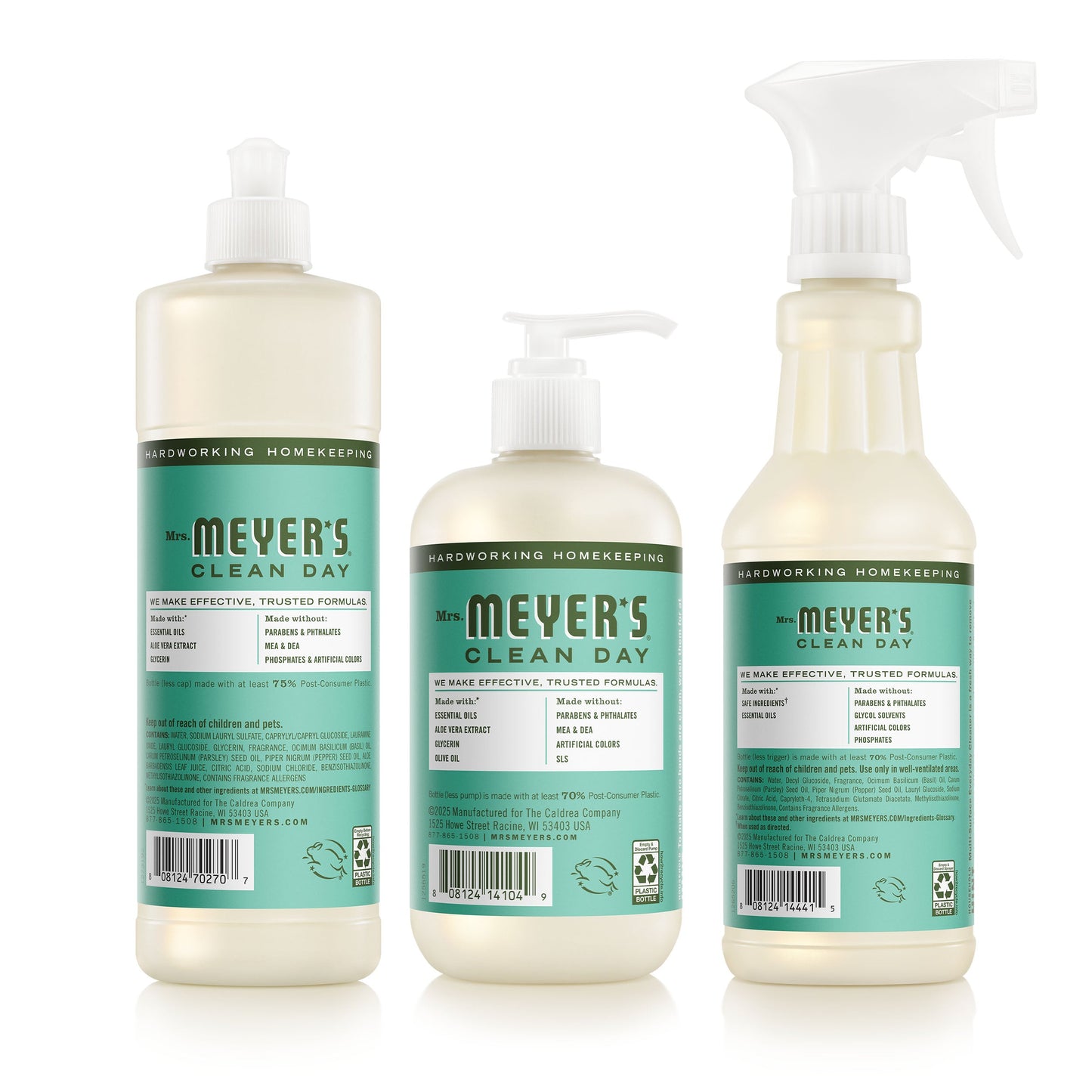 Mrs. Meyers Basil Kitchen Basics Set - for Hand Care