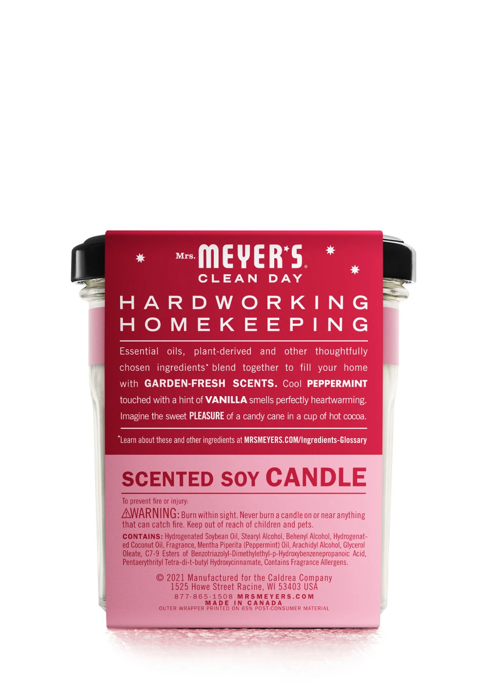 Mrs. Meyers Peppermint Soy Candle Large - for Home Fragrance