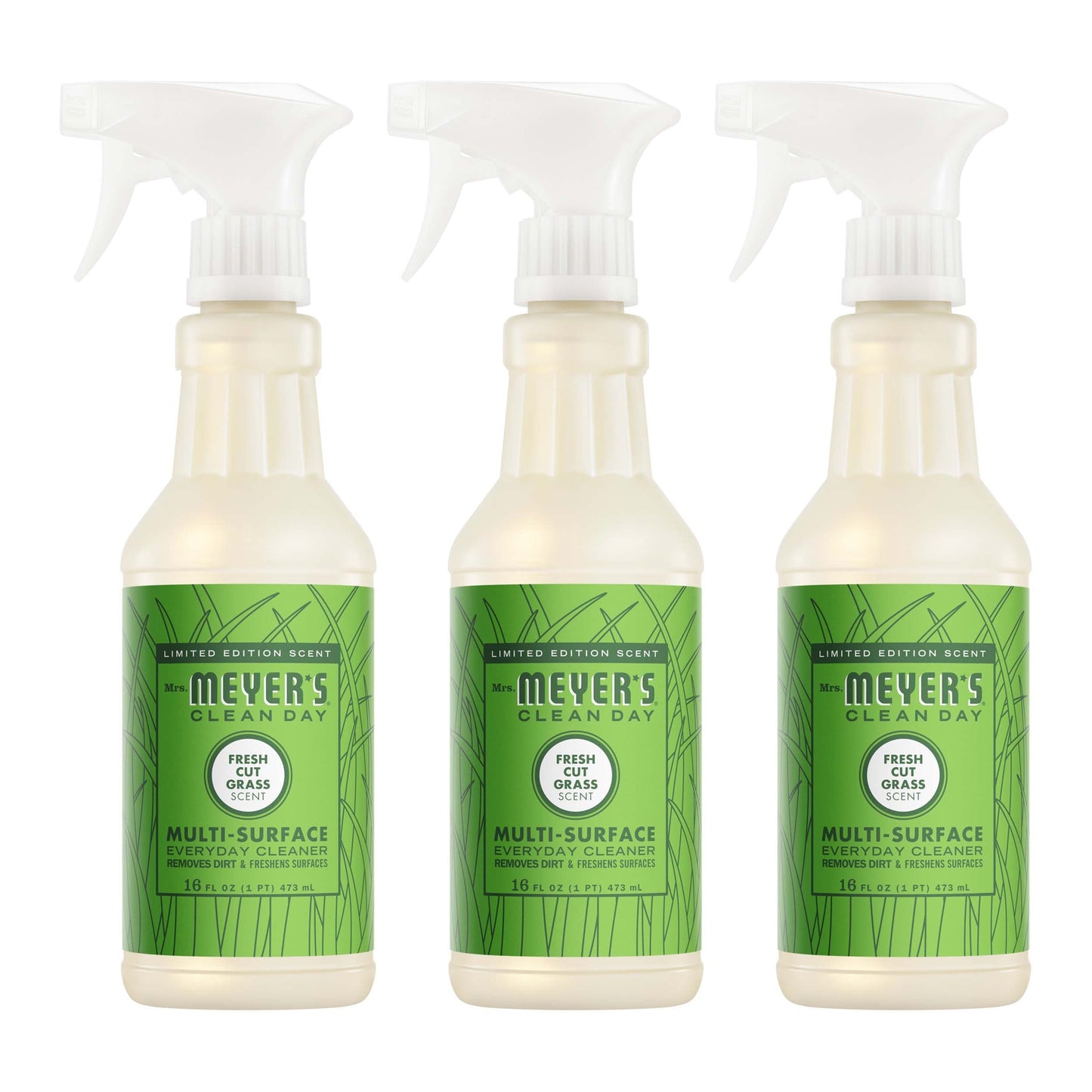 Mrs. Meyers Fresh Cut Grass Multi - Surface Everyday Cleaner 3 - count Bundle - for Coordinated Home Care