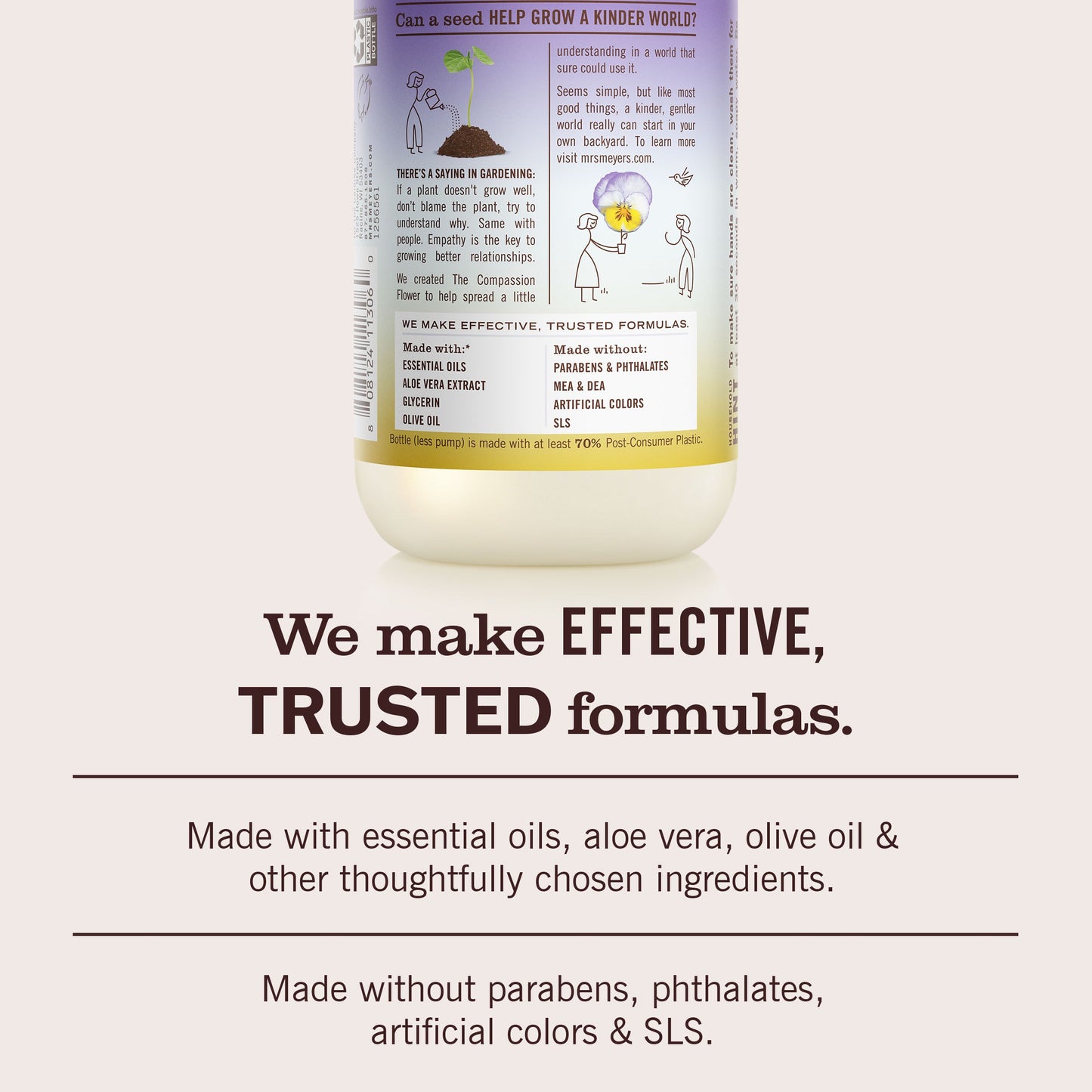 Compassion Flower Liquid Hand Soap Mrs. Meyers - for Hand Care