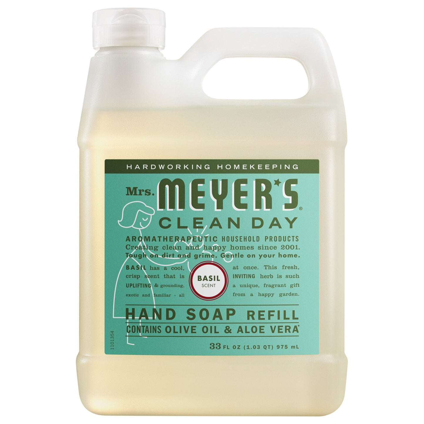 Mrs. Meyers Basil Liquid Hand Soap Refill - for Hand Care