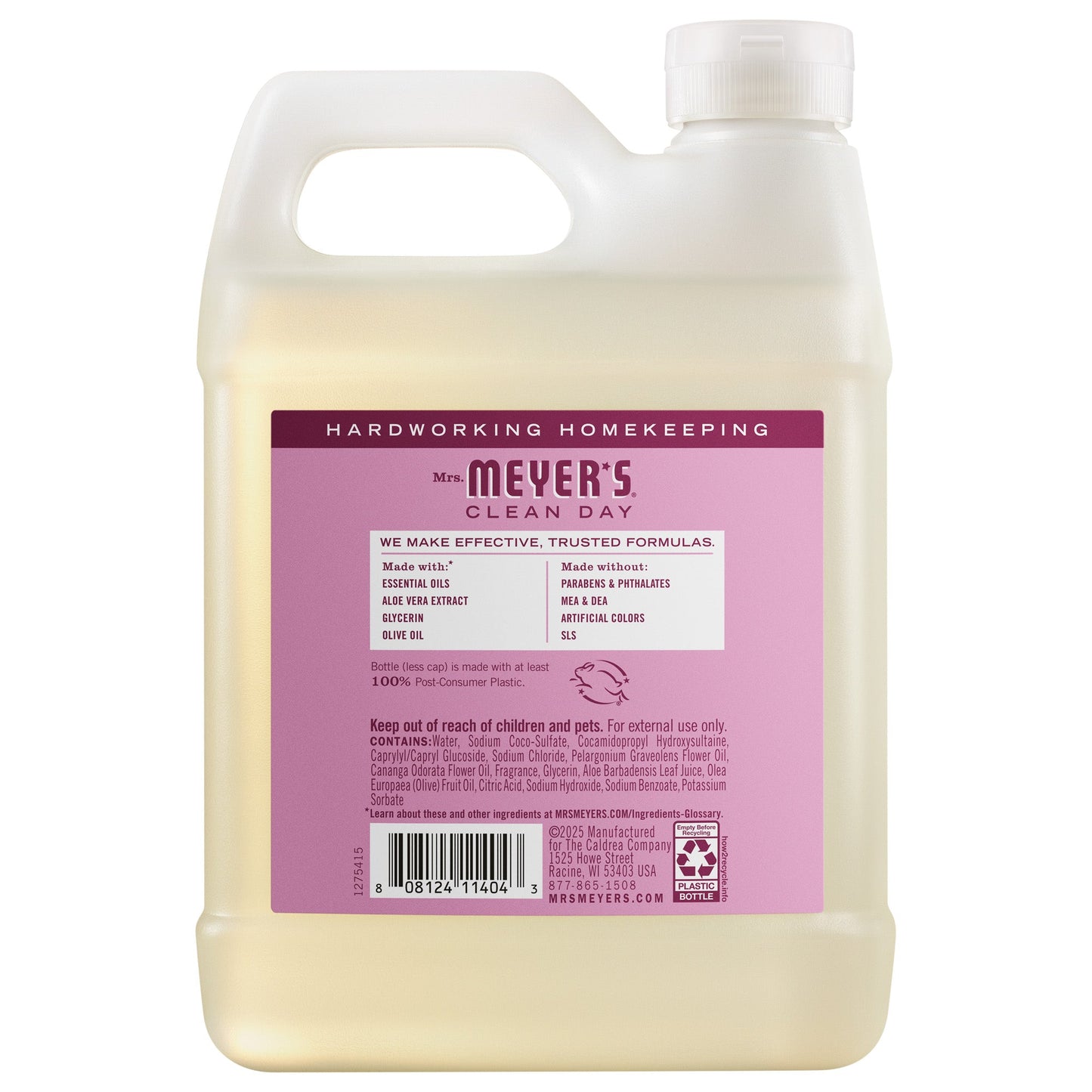 Mrs. Meyers Peony Liquid Hand Soap Refill - for Hand Care