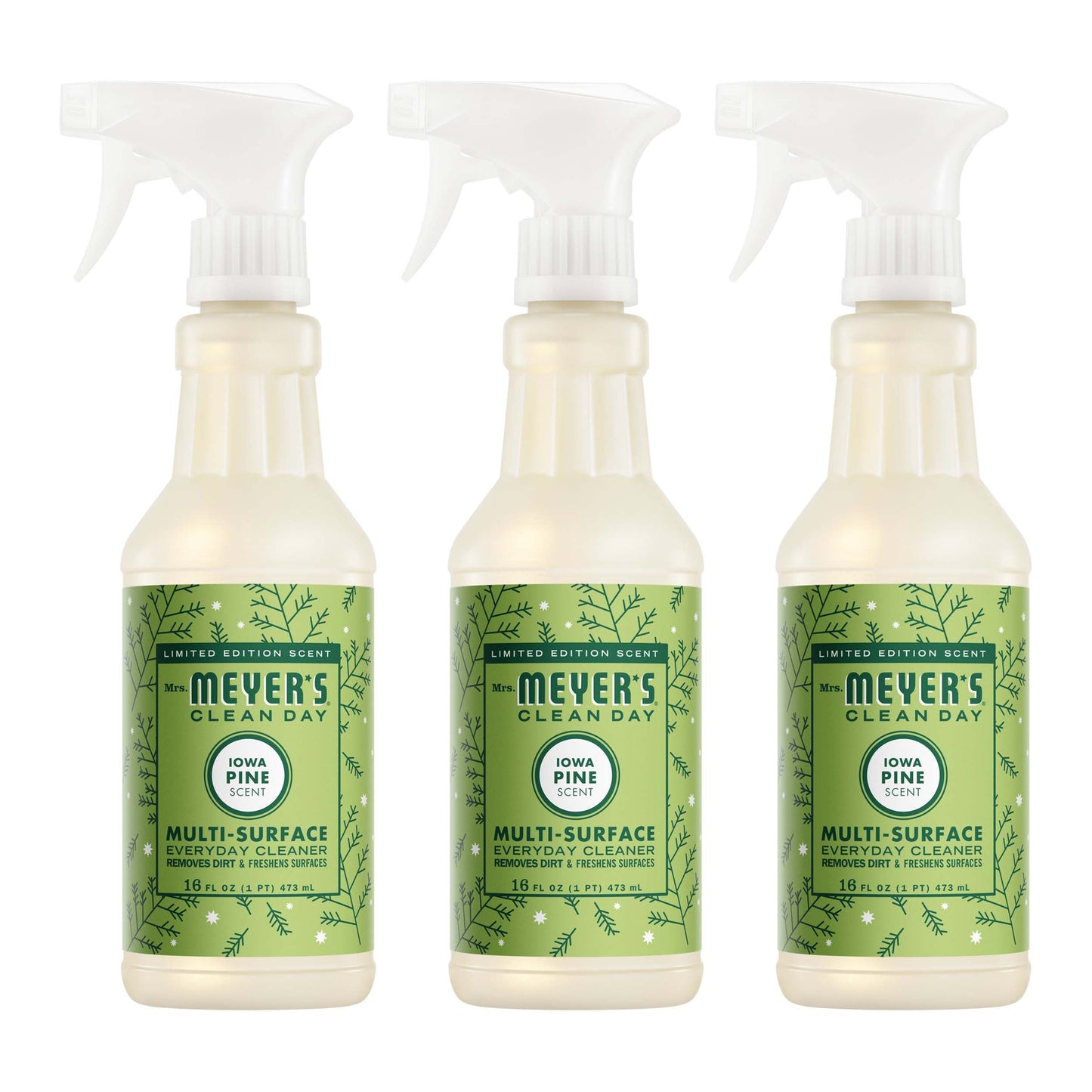 Mrs. Meyers Iowa Pine Multi - Surface Everyday Cleaner 3 - count Bundle - for Coordinated Home Care