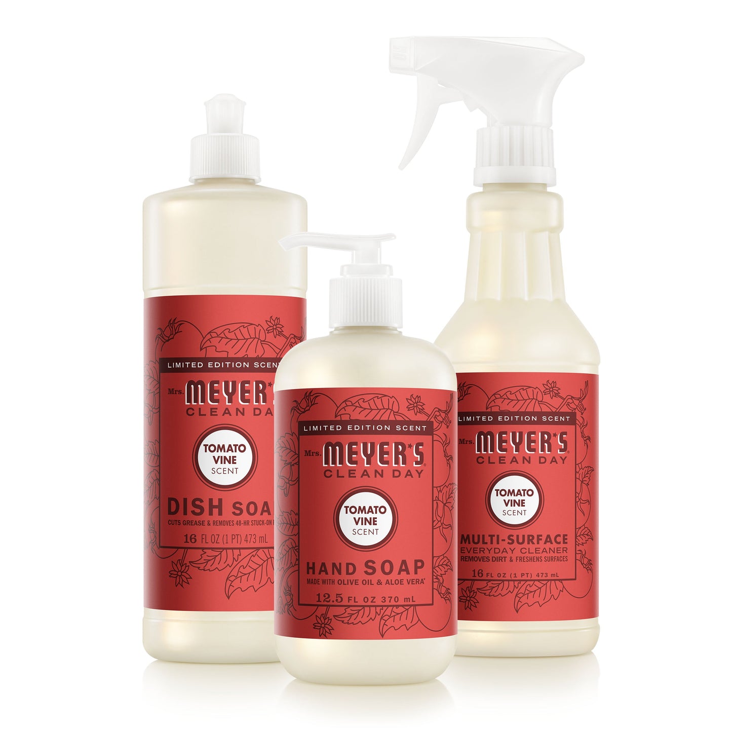 Mrs. Meyers Tomato Vine Kitchen Basics Set - for Hand Care