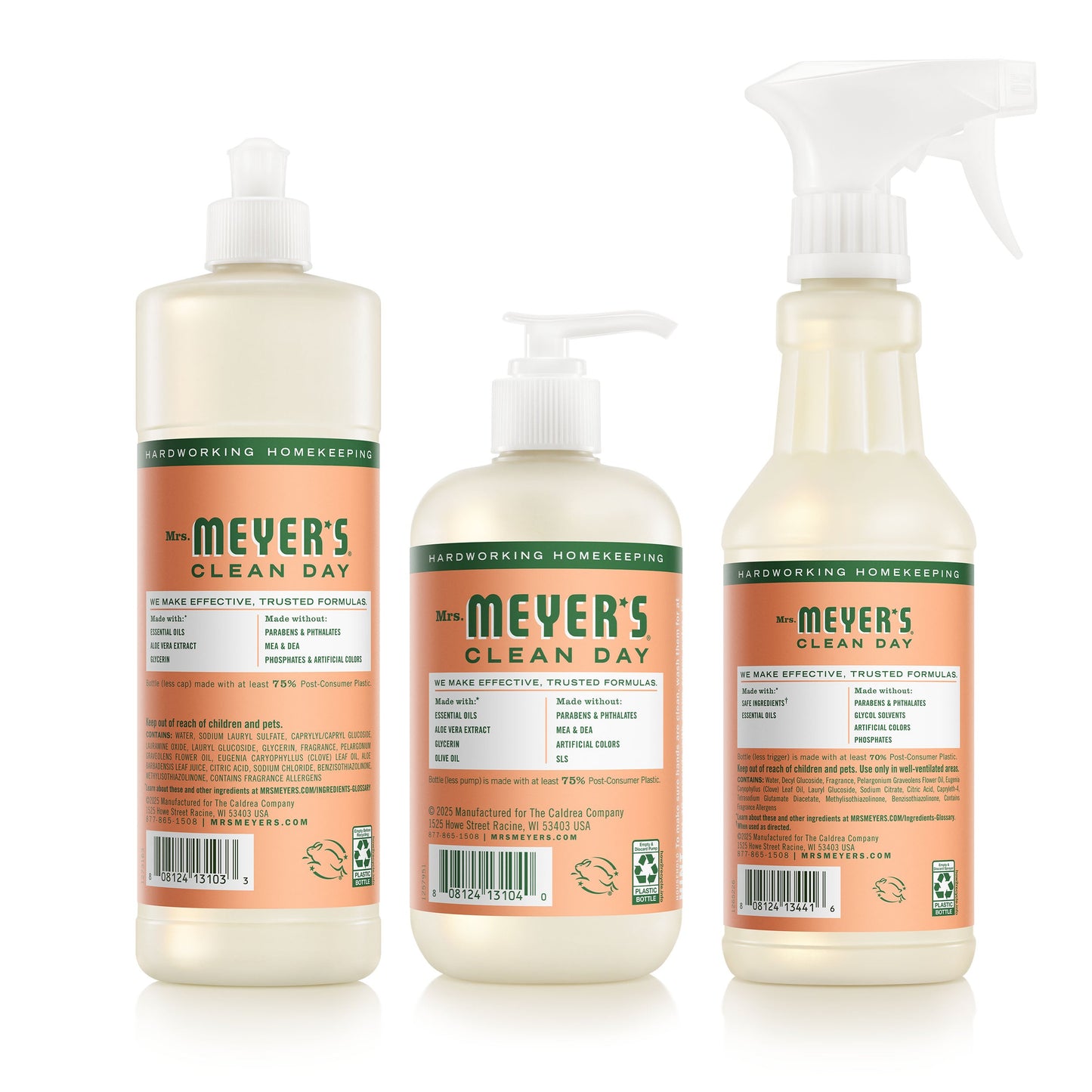 Mrs. Meyers Geranium Kitchen Basics Set - for Hand Care