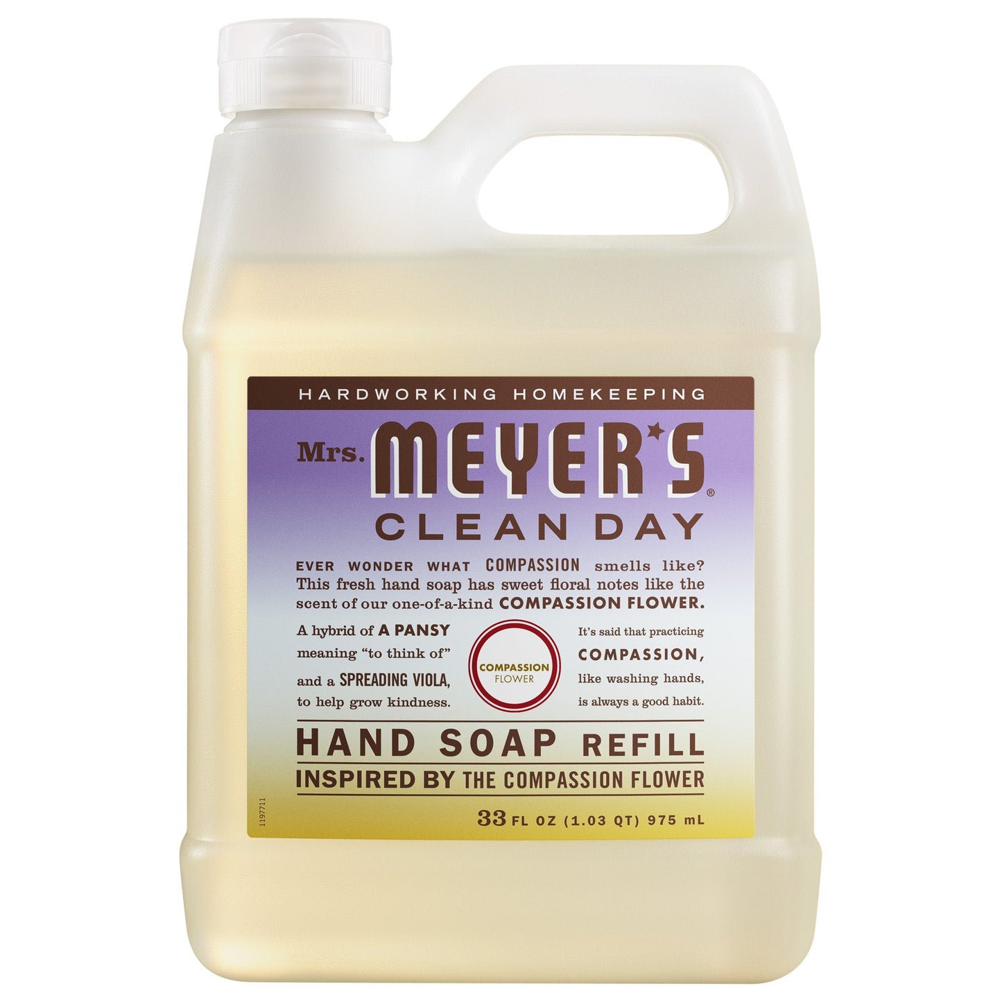 Mrs. Meyers Compassion Flower Liquid Hand Soap Refill - for Hand Care