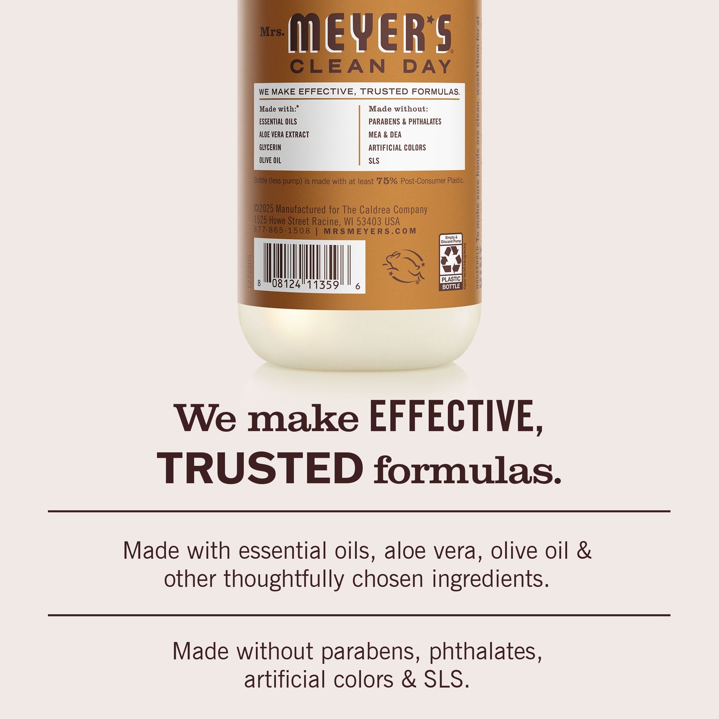 Mrs. Meyers Acorn Spice Liquid Hand Soap 3 - count Bundle - for Hand Care
