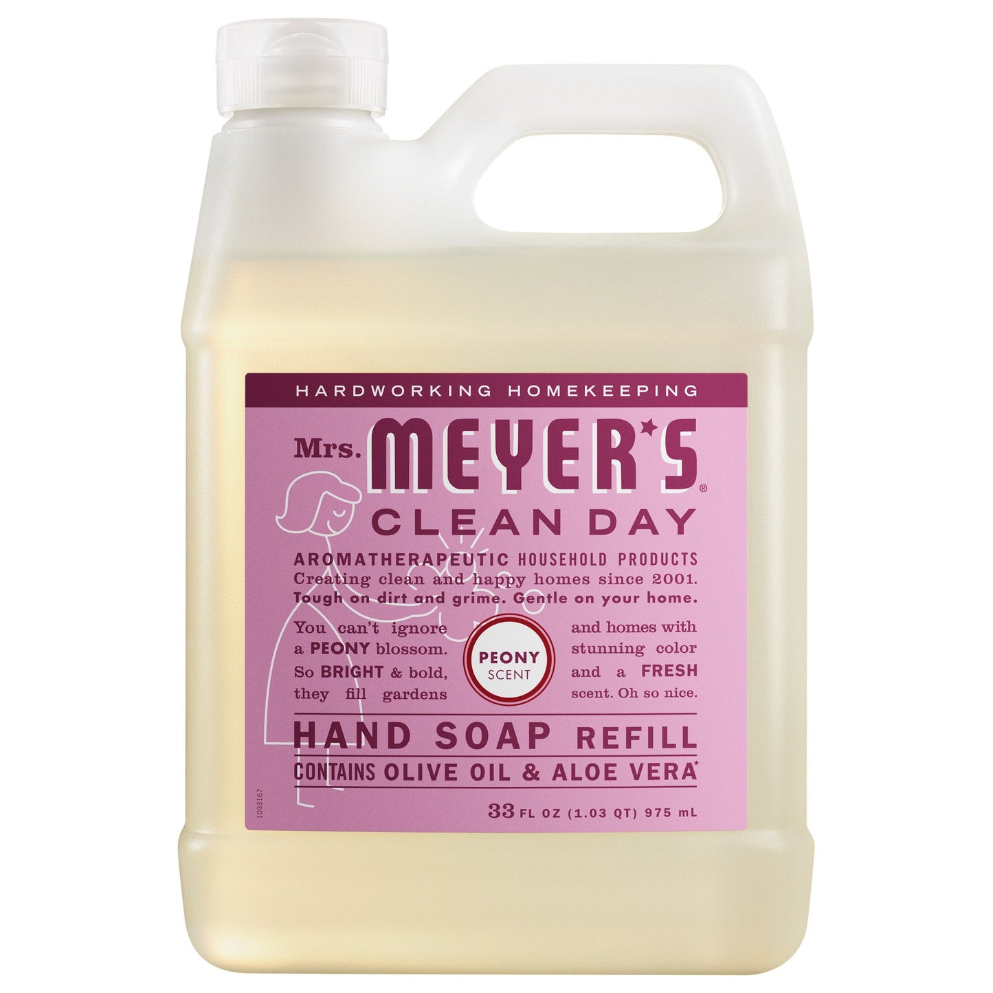Mrs. Meyers Peony Liquid Hand Soap Refill - for Hand Care