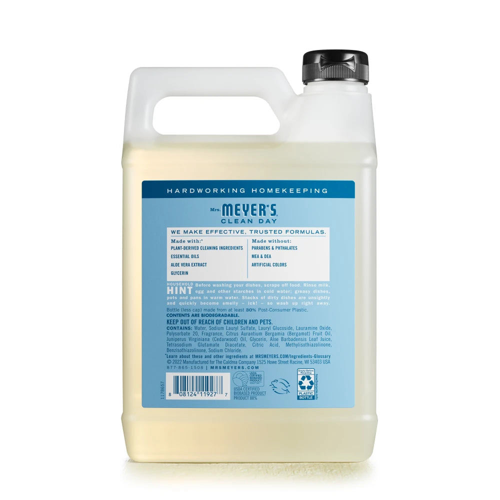 Mrs. Meyers Rain Water Dish Soap Refill - for Dishwashing