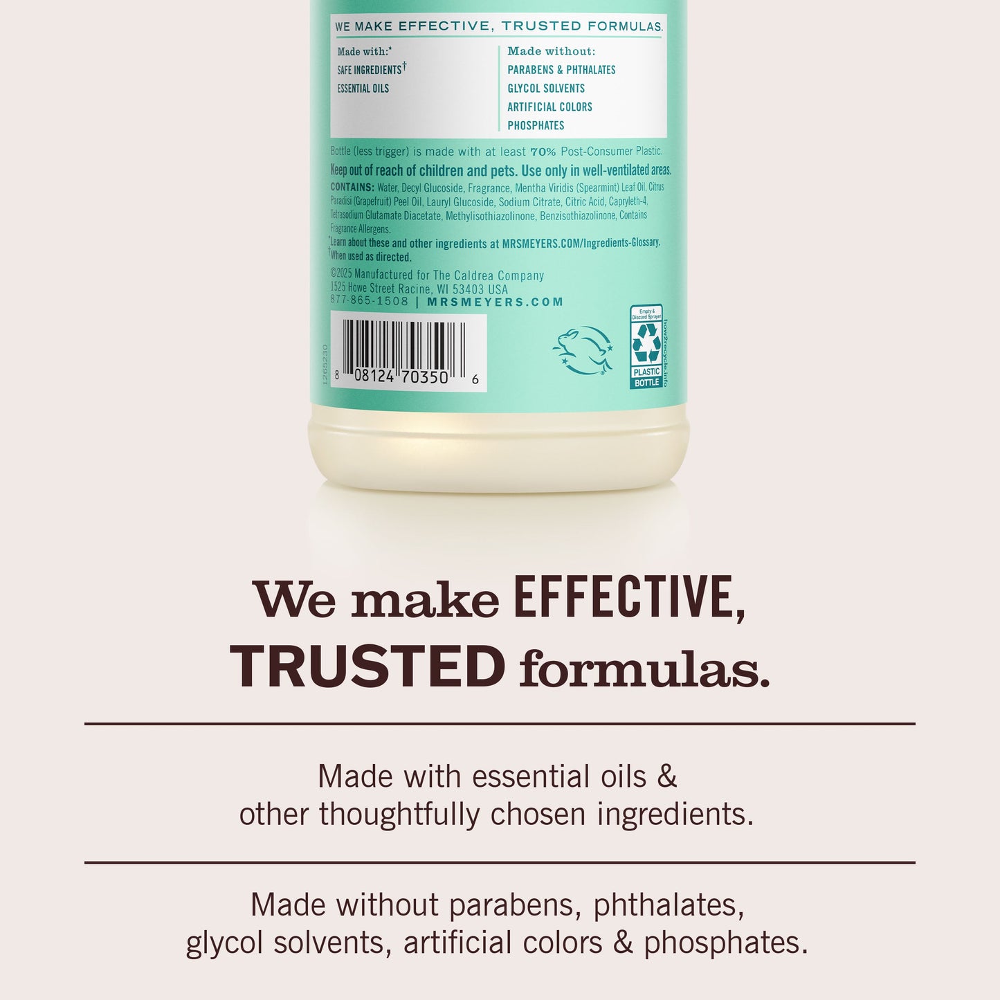 Mrs. Meyers Mint Multi - Surface Everyday Cleaner 3 - count Bundle - for Coordinated Home Care