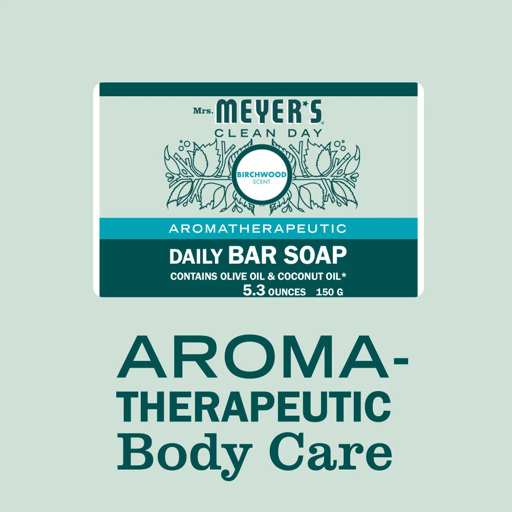 Mrs. Meyers Birchwood Daily Bar Soap - for Body Care