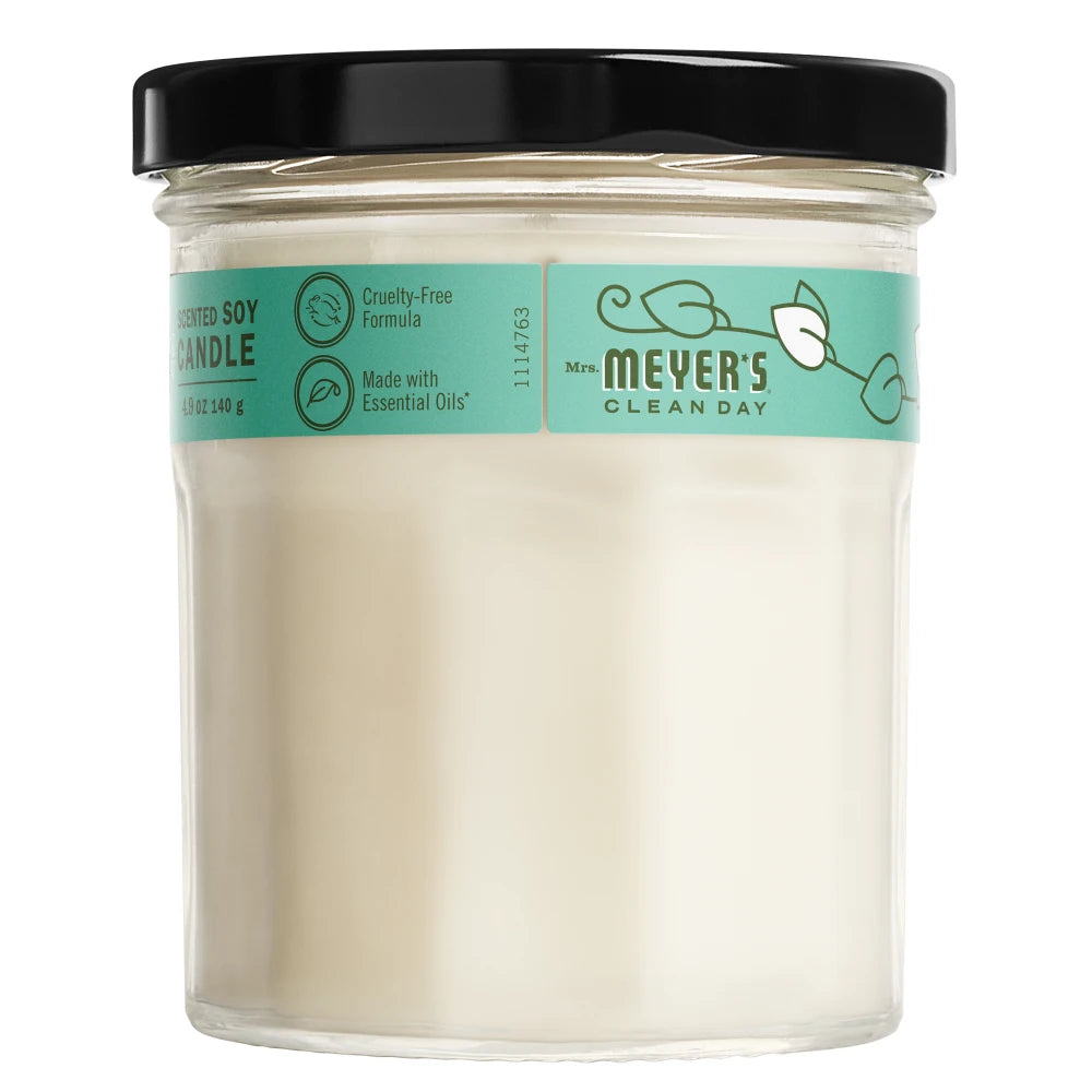 Mrs. Meyers Basil Soy Candle Small - for Home Fragrance