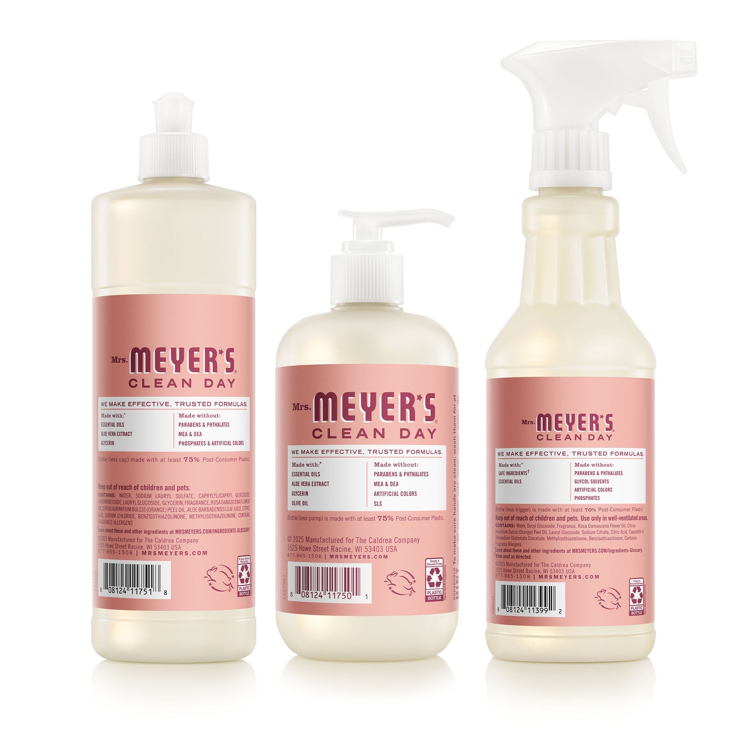 Mrs. Meyers Rose Kitchen Basics Set - for Hand Care
