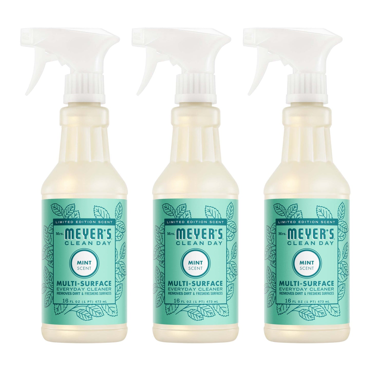 Mrs. Meyers Mint Multi - Surface Everyday Cleaner 3 - count Bundle - for Coordinated Home Care