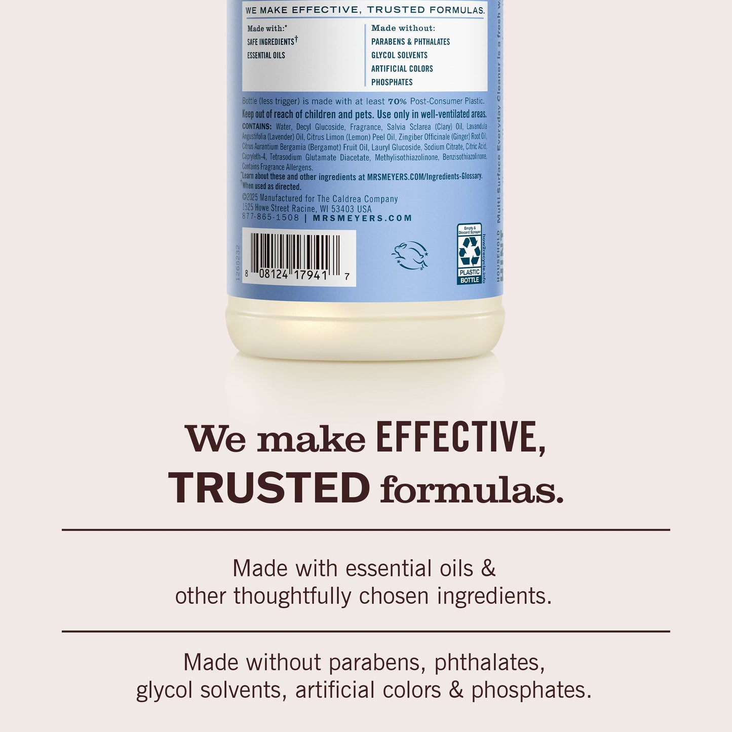 Mrs. Meyers Bluebell Multi - Surface Everyday Cleaner - for Home Cleaning