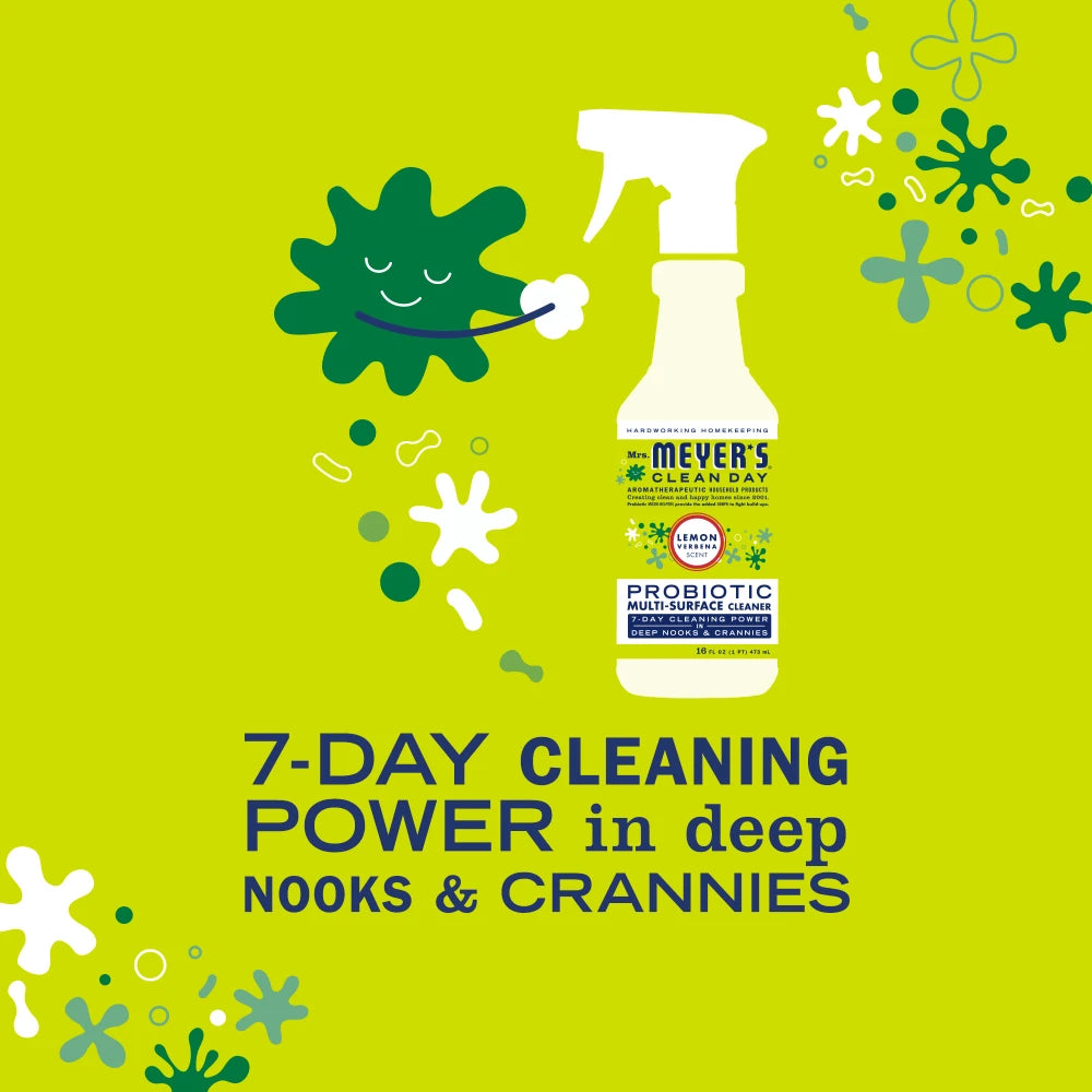 Mrs. Meyers Lemon Verbena Probiotic Multi - Surface Cleaner - for Home Cleaning
