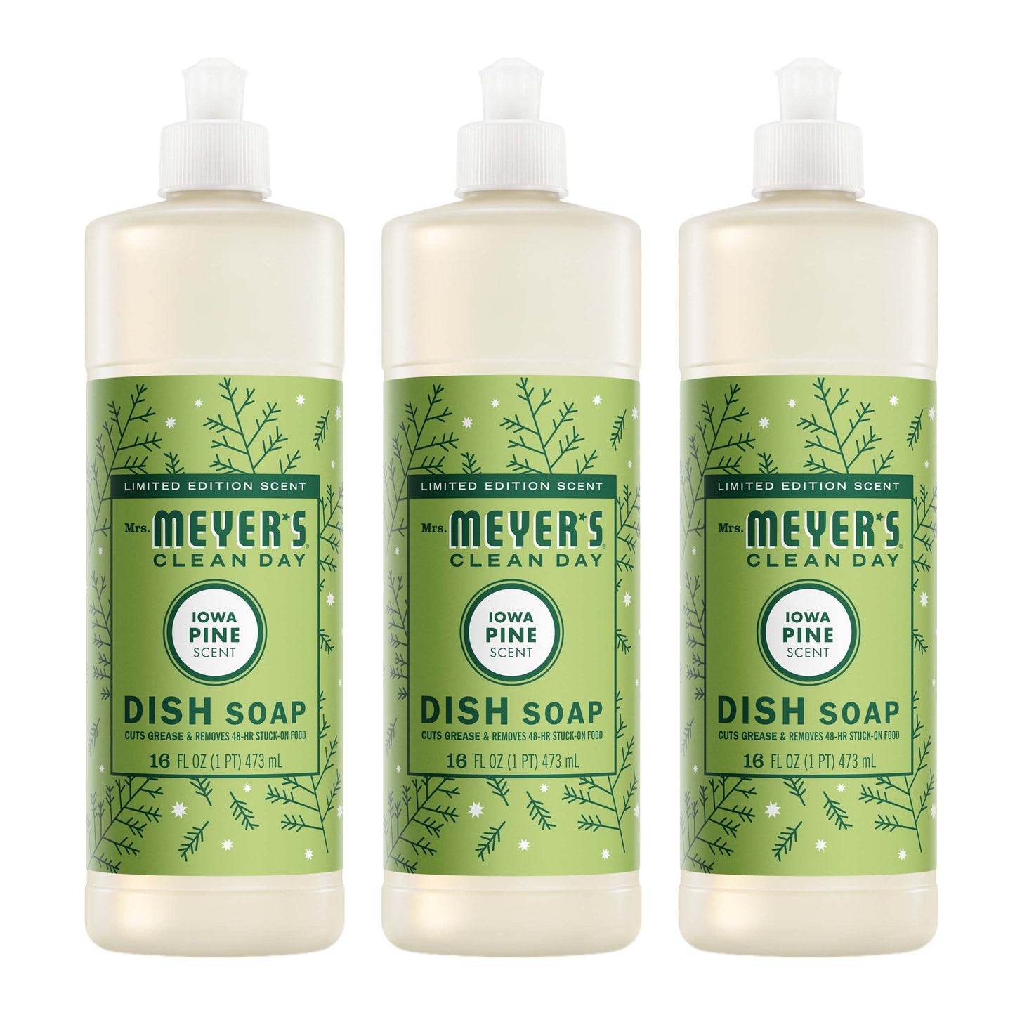 Mrs. Meyers Iowa Pine Dish Soap 3 - count bundle - for Dishwashing