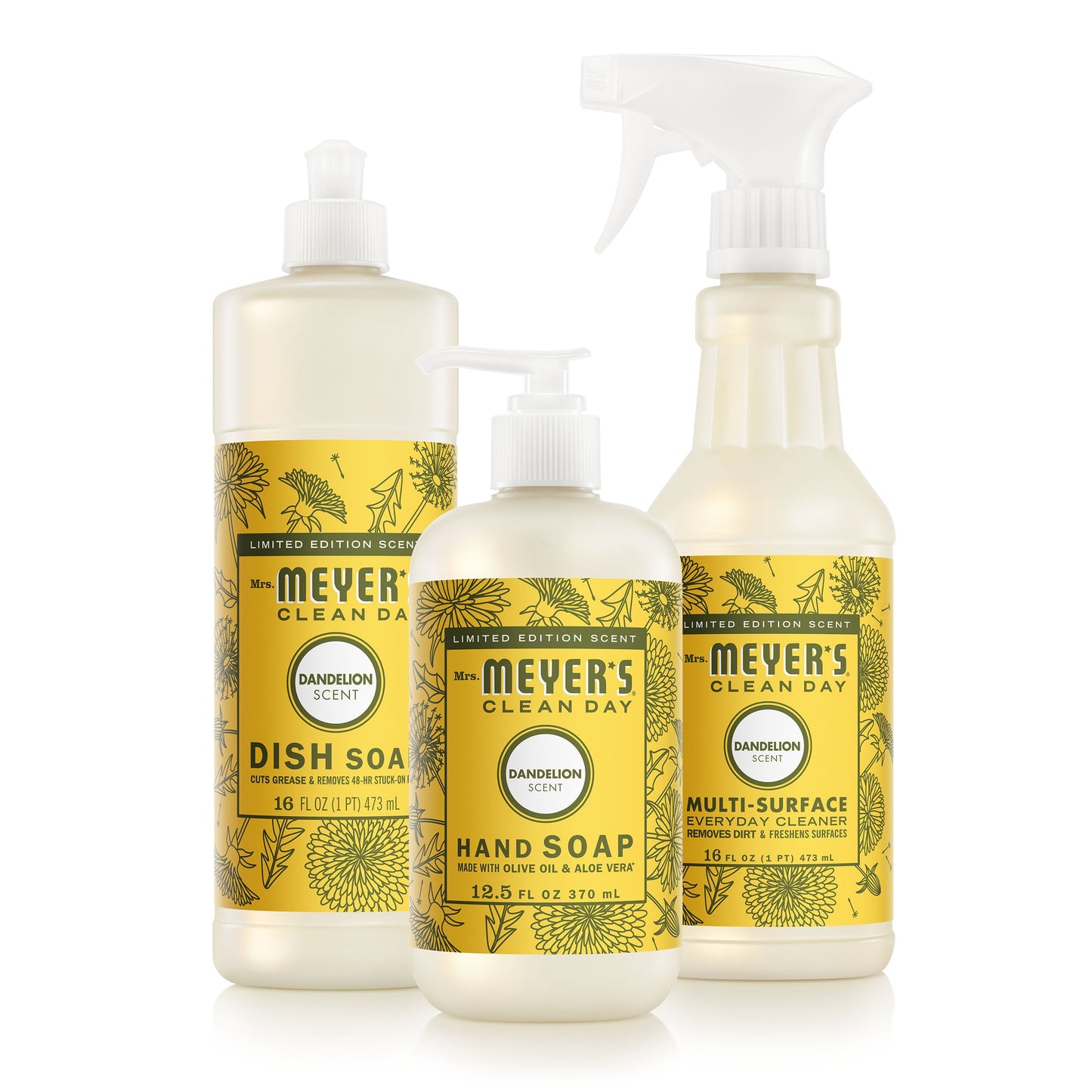 Mrs. Meyers Dandelion Kitchen Basics Set - Hand Care - for Hand Care