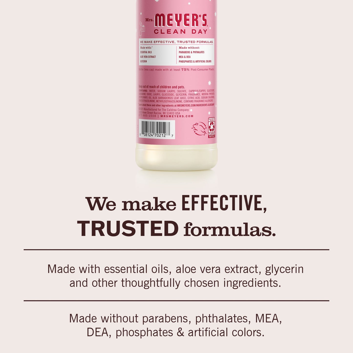 Mrs. Meyers Peppermint Dish Soap 3 - count bundle - for Dishwashing