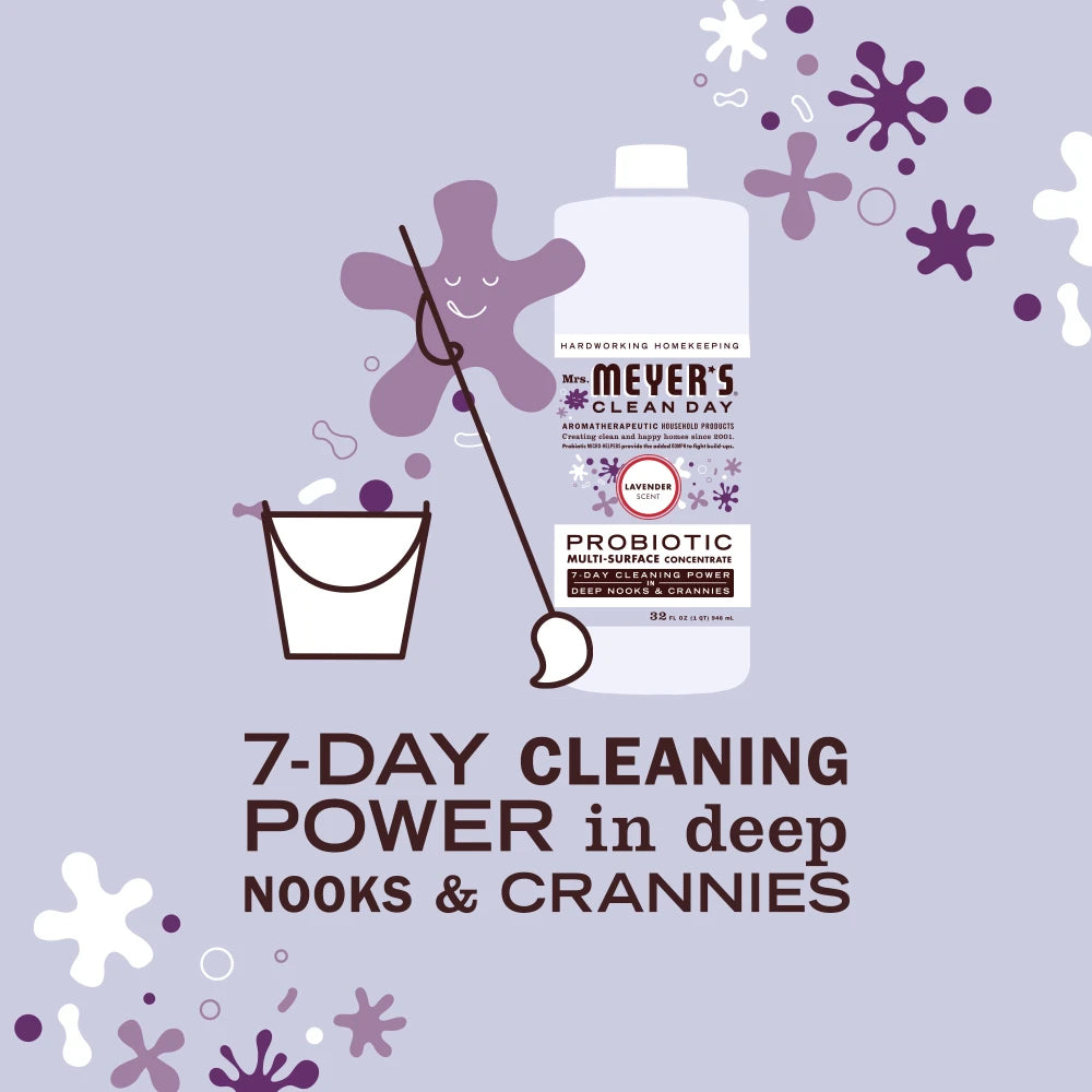 Mrs. Meyers Lavender Probiotic Multi - Surface Concentrate - for Easy Refilling
