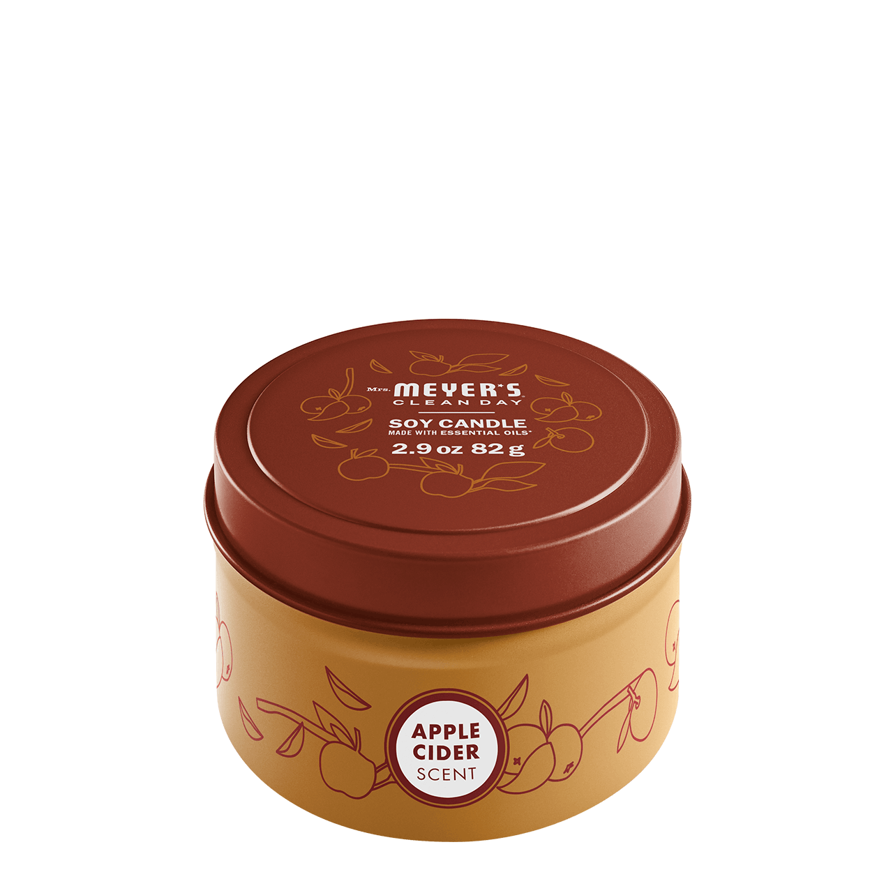 Mrs. Meyers Apple Cider Tin Candle - for Home Fragrance