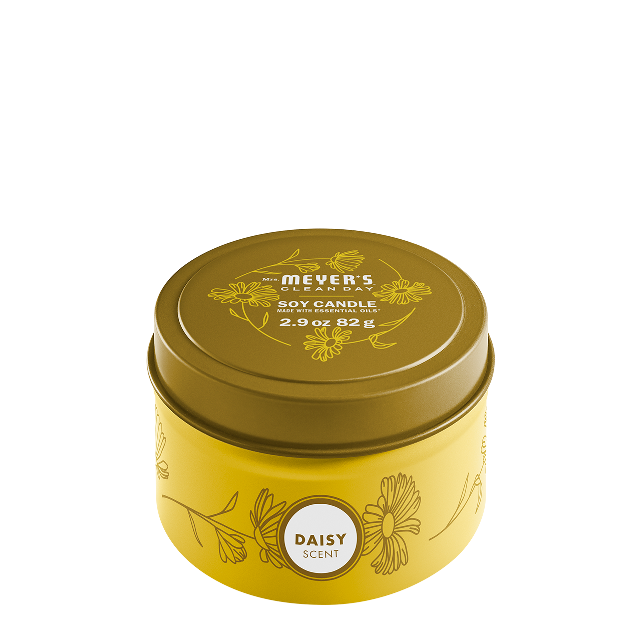 Daisy Tin Candle Mrs. Meyers - for Home Fragrance