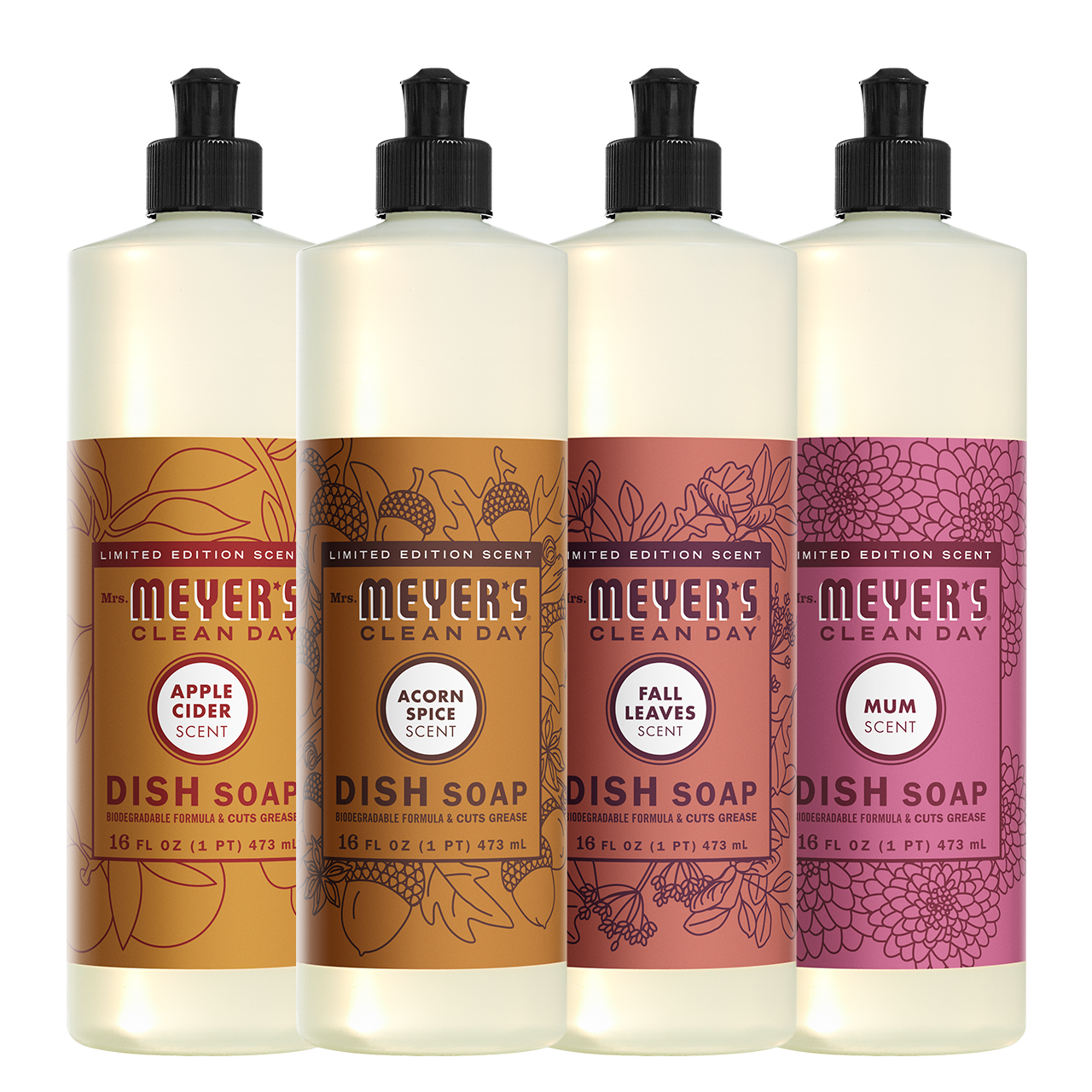 Mrs. Meyers Fall Seasonal Dish Soap Collection - for Dishwashing