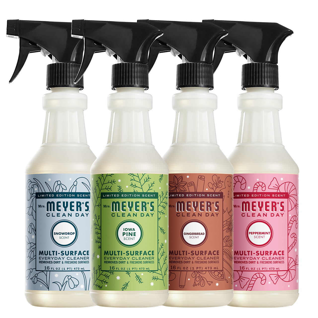Mrs. Meyers Holiday Seasonal Multi - Surface Everyday Cleaner Collection - for Coordinated Home Care