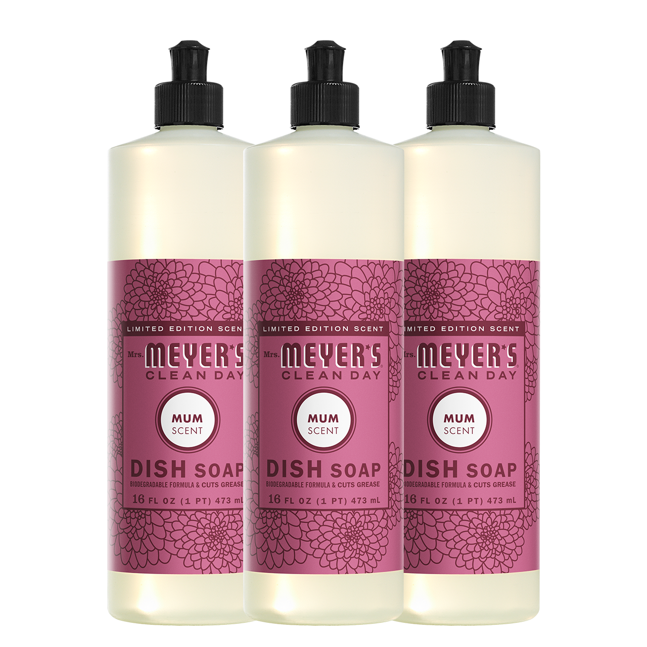 Mrs. Meyers Mum Dish Soap 3 - count bundle - for Dishwashing